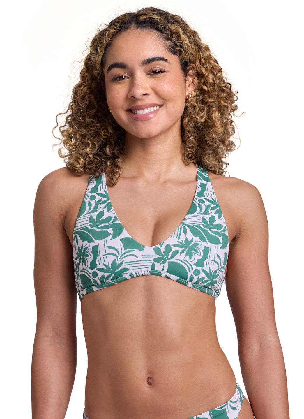 JOLYN Women's Vista Aster Racerback Bikini Top