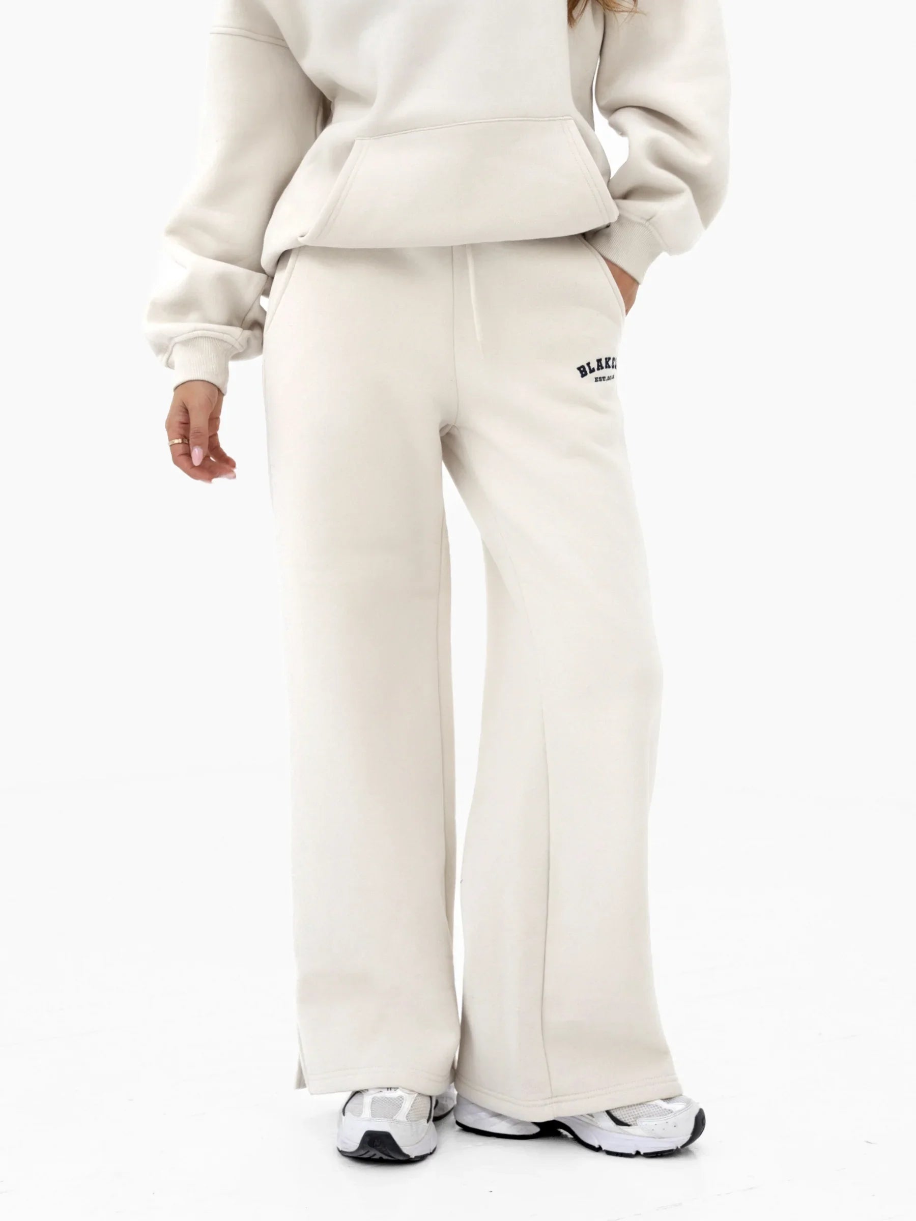 Heritage Wide Leg Sweatpants - Chalk