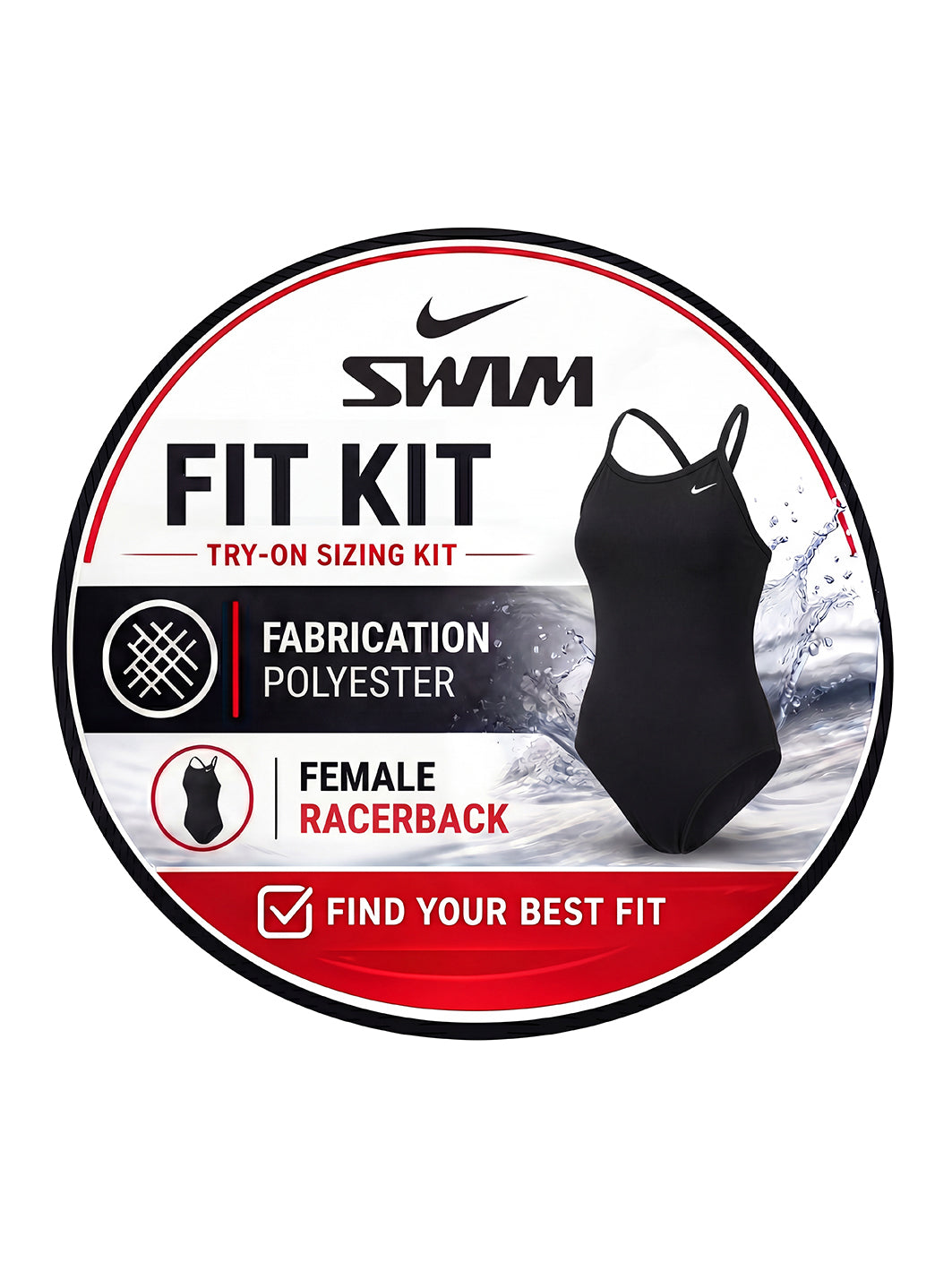 Nike 100% Polyester Fit Kit HydraStrong Racerback One Piece Swimsuit