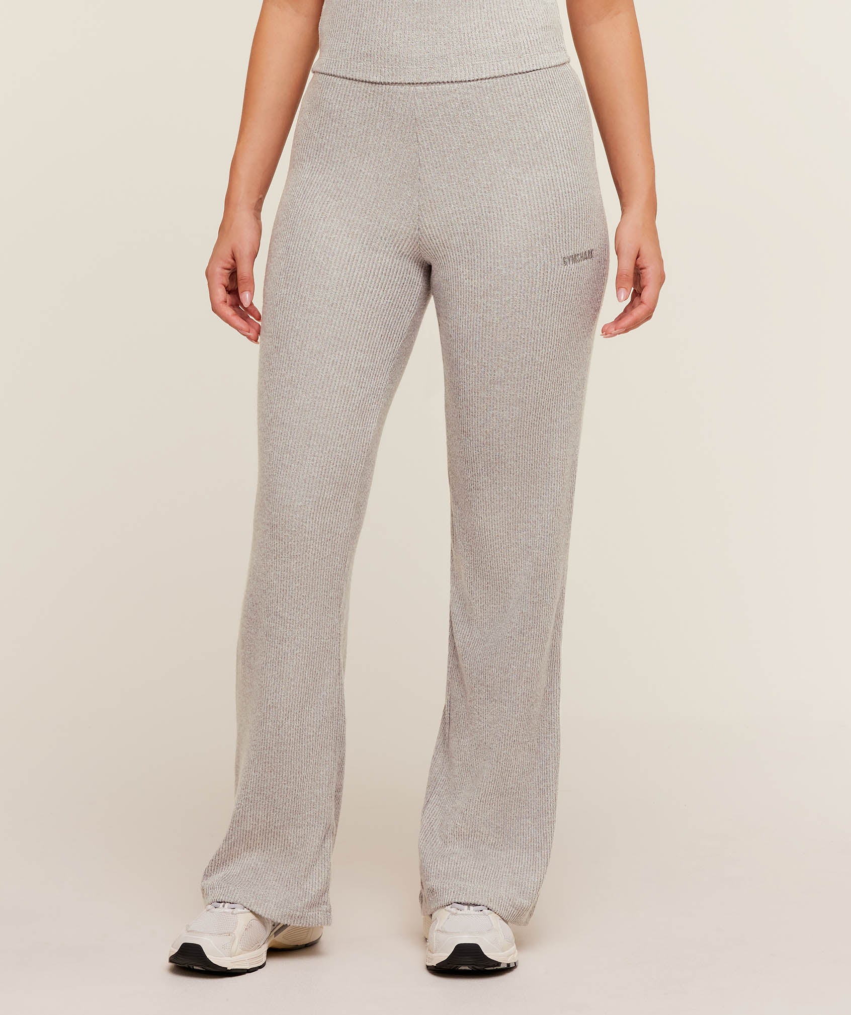 Gymshark SuperSoft Straight Leg Pant - Light Grey Core Marl
