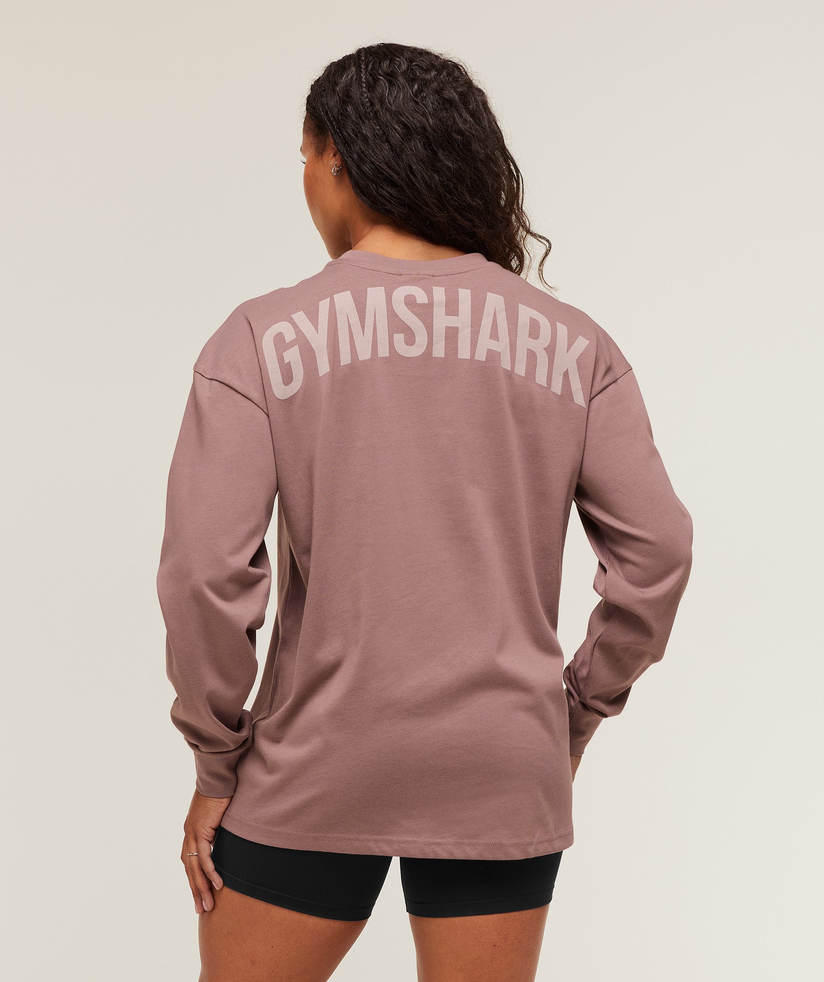 Gymshark Power Long Sleeve Top - Chestnut Pink/Dusk Pink
