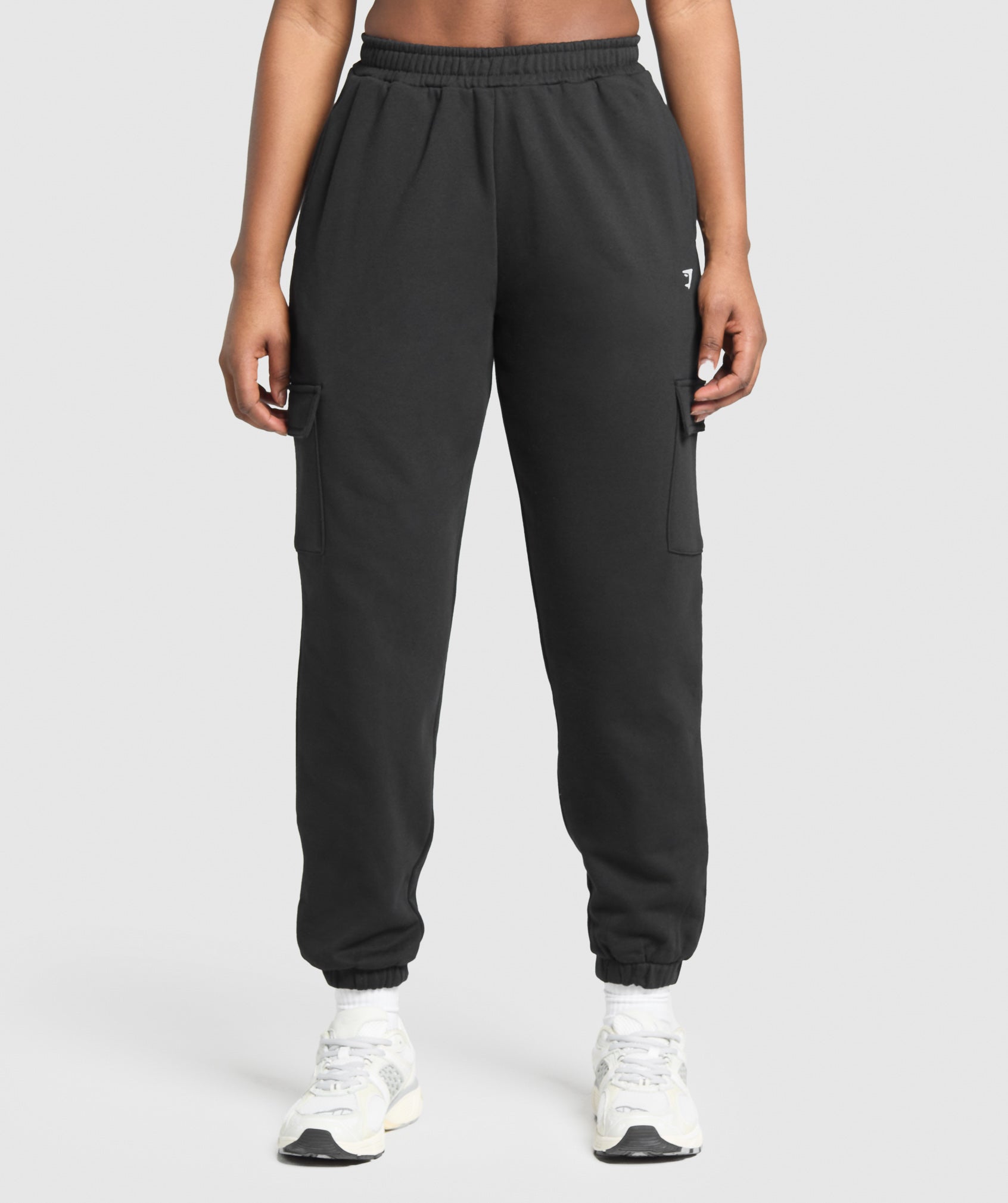 Gymshark Fleece Cargo Joggers - Black