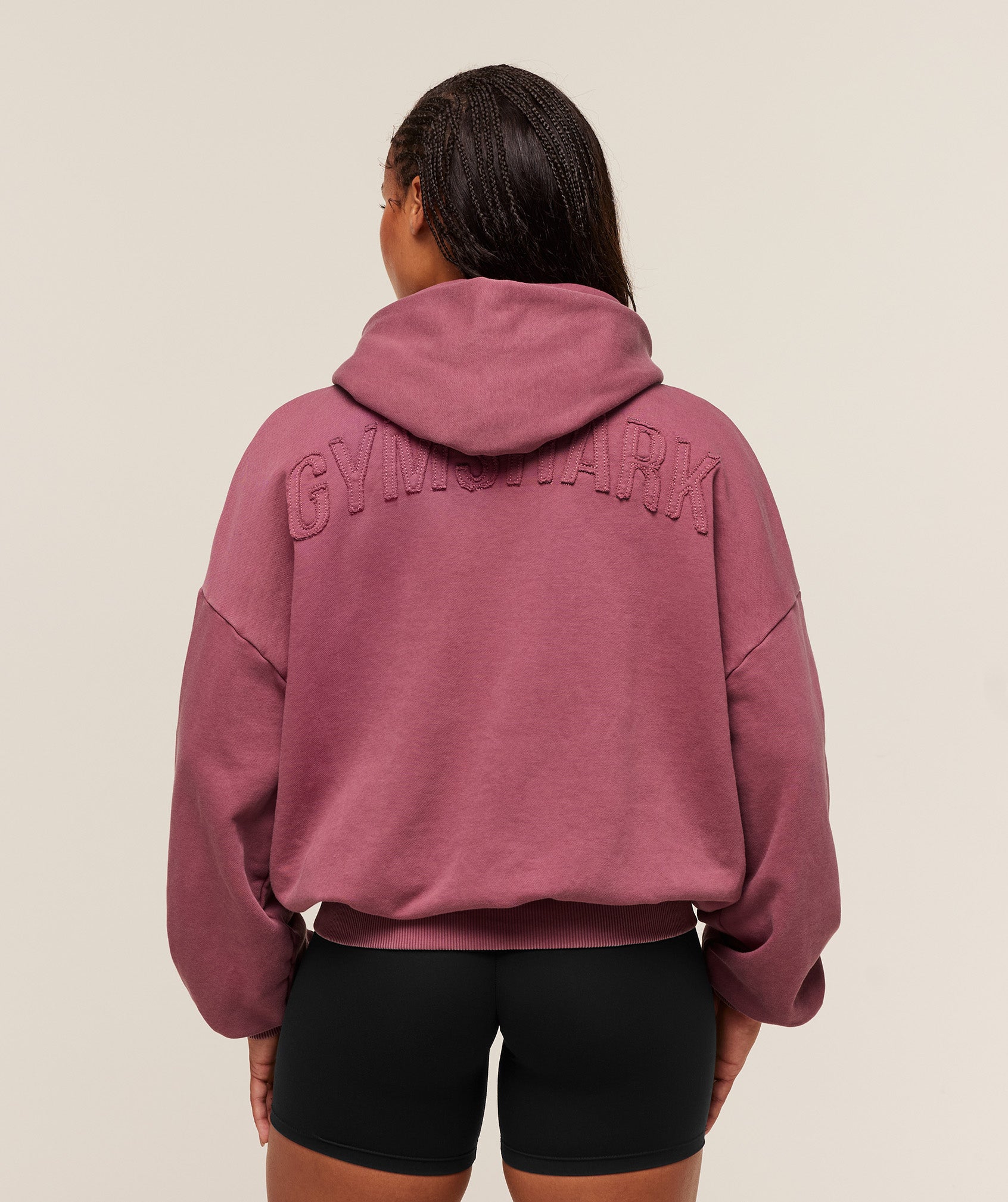 Gymshark Power Washed Oversized Hoodie - Reset Pink/Acid Wash Small Ball