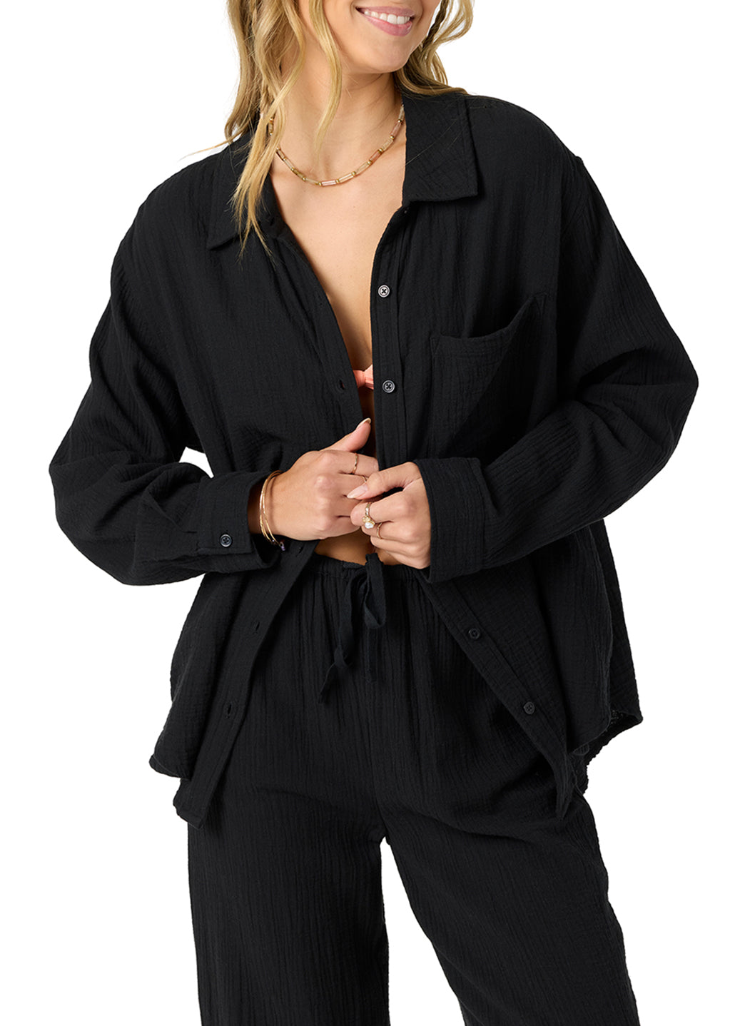 O'Neill Women's Leni Relaxed Long Sleeve Top