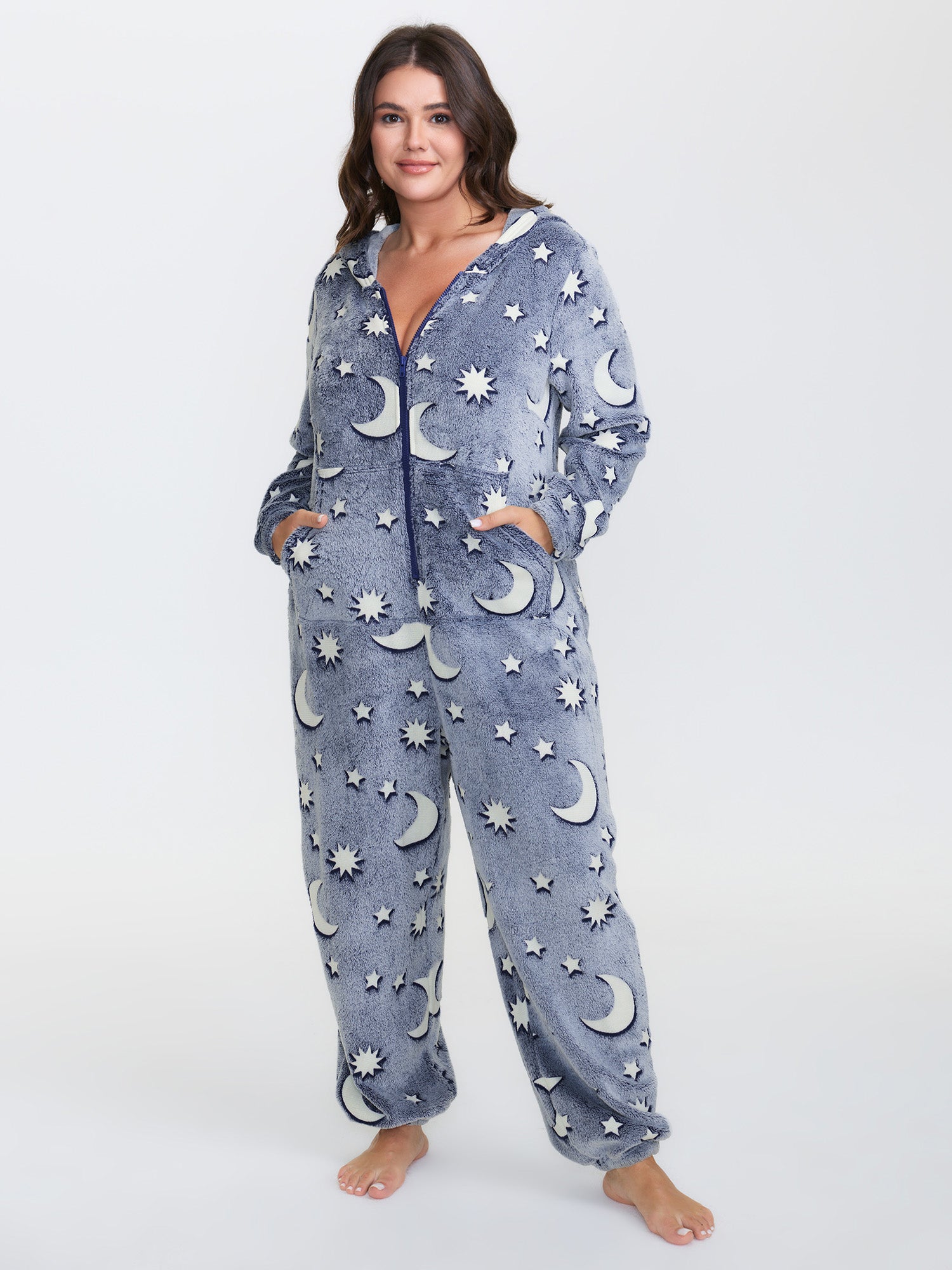 Easy Peezy Fluffy Star Moon Jumpsuit