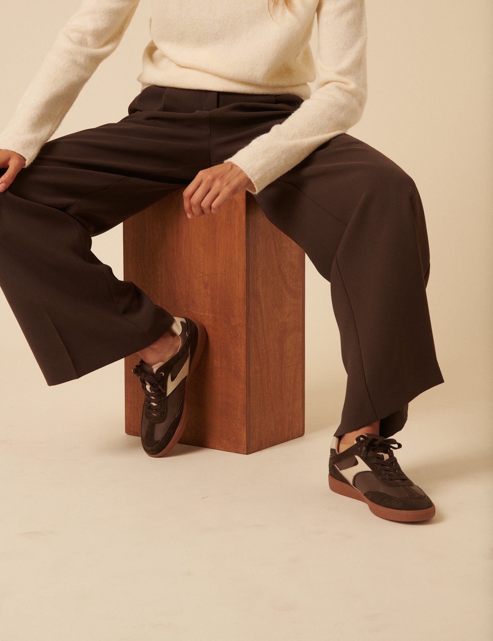 Brown Leather Trainers