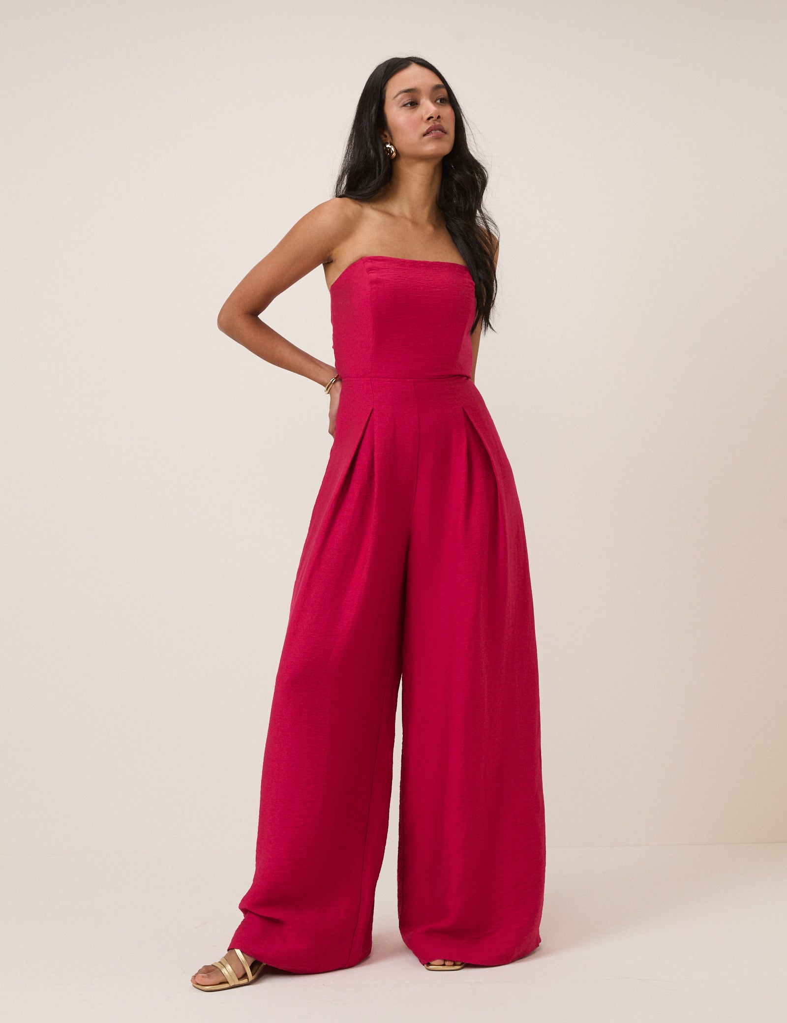 Pink Bandeau Rory Jumpsuit