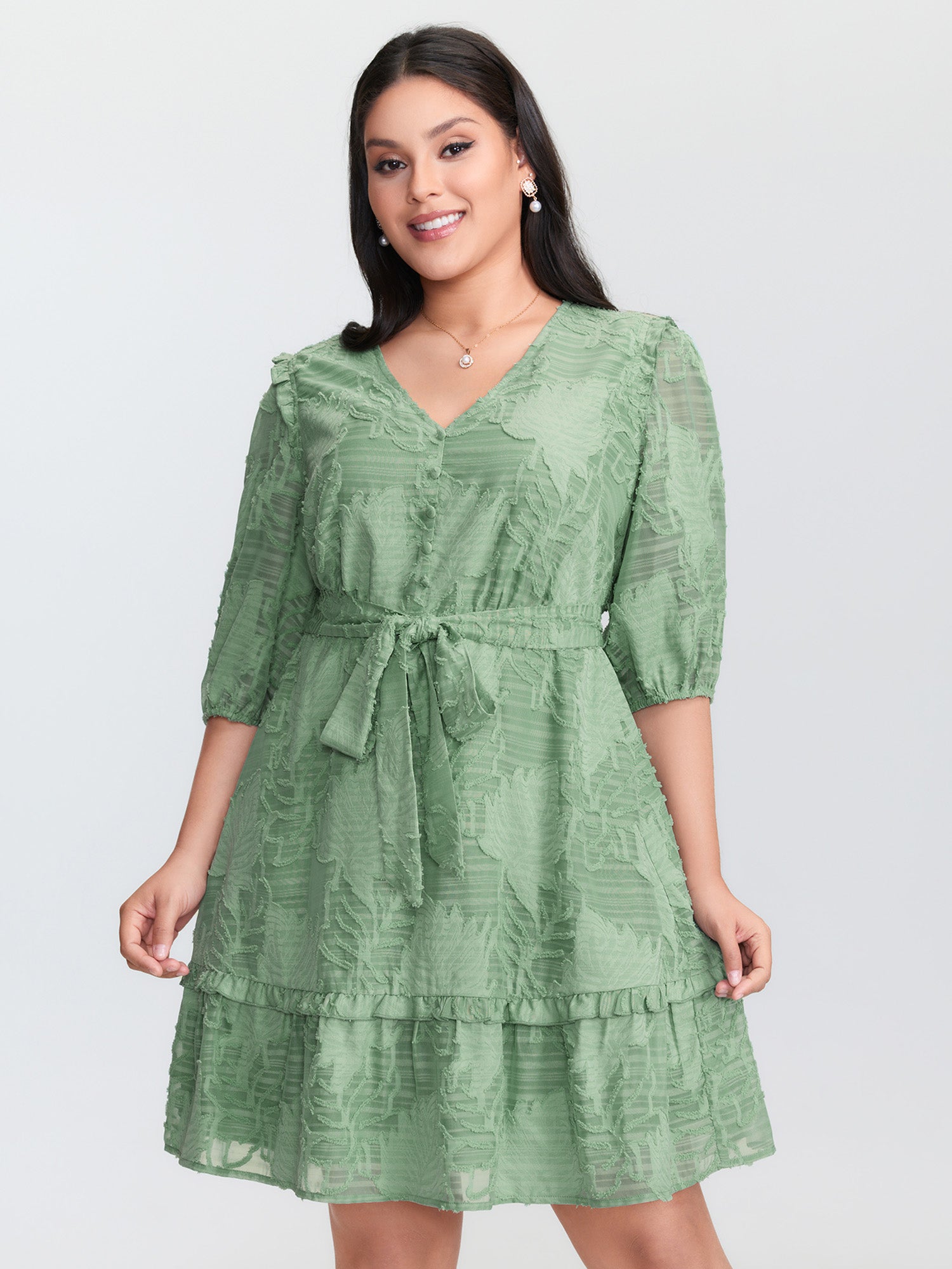 Floral Print Waist-Tie Ruffled Mini Dress