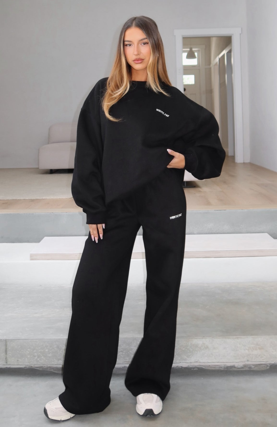 Test Drive Wide Leg Sweatpants Black