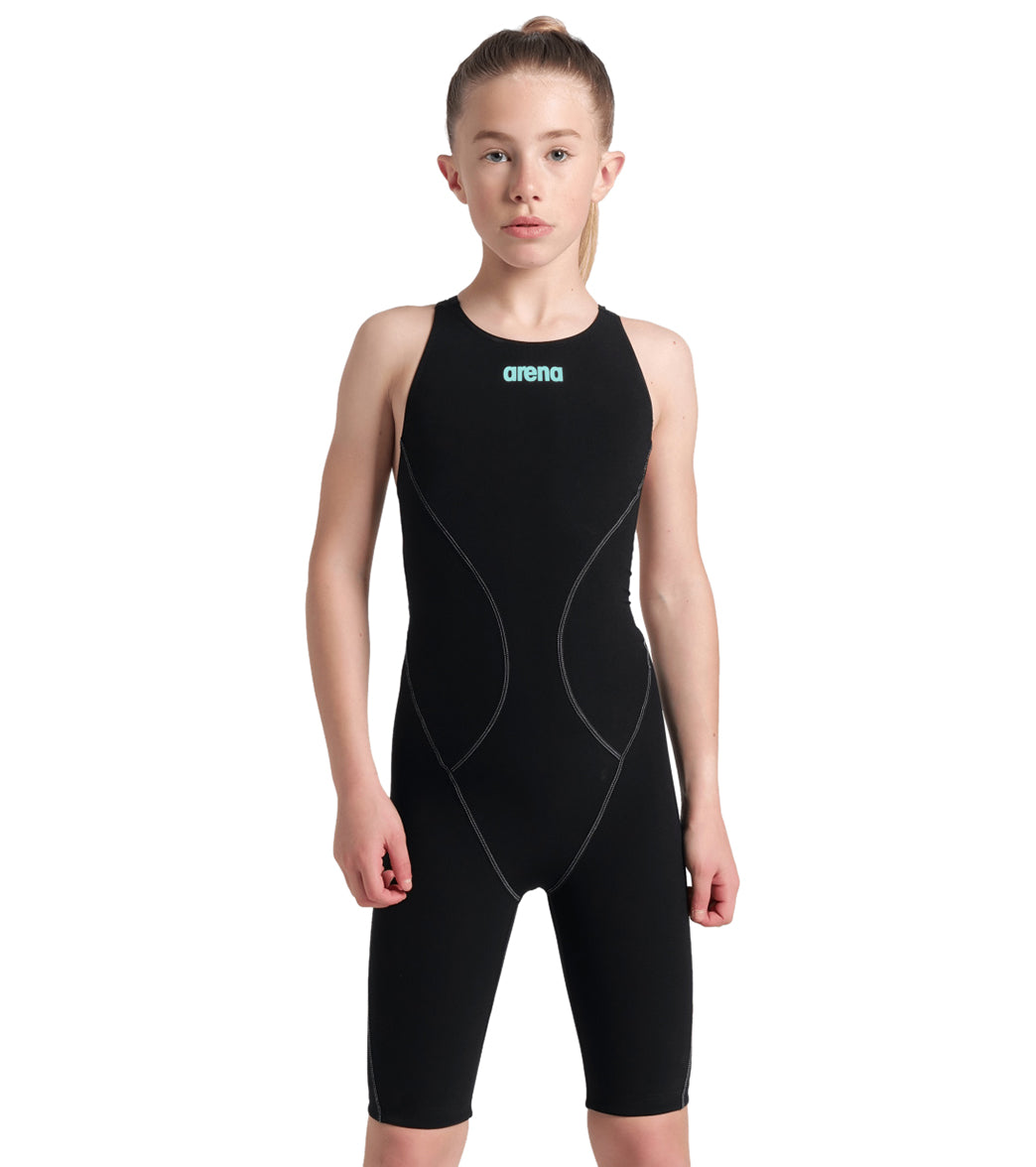 Arena Girls' Powerskin Impulso Open Back Tech Suit Swimsuit