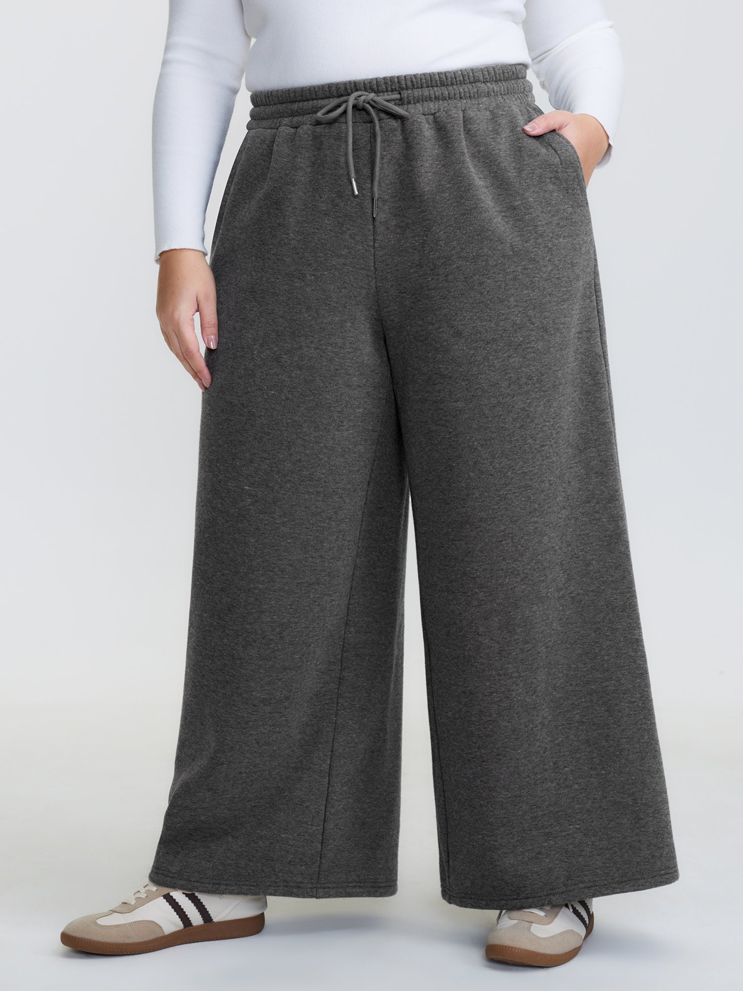 Fleece Lined Stretchy Drawstring Pants