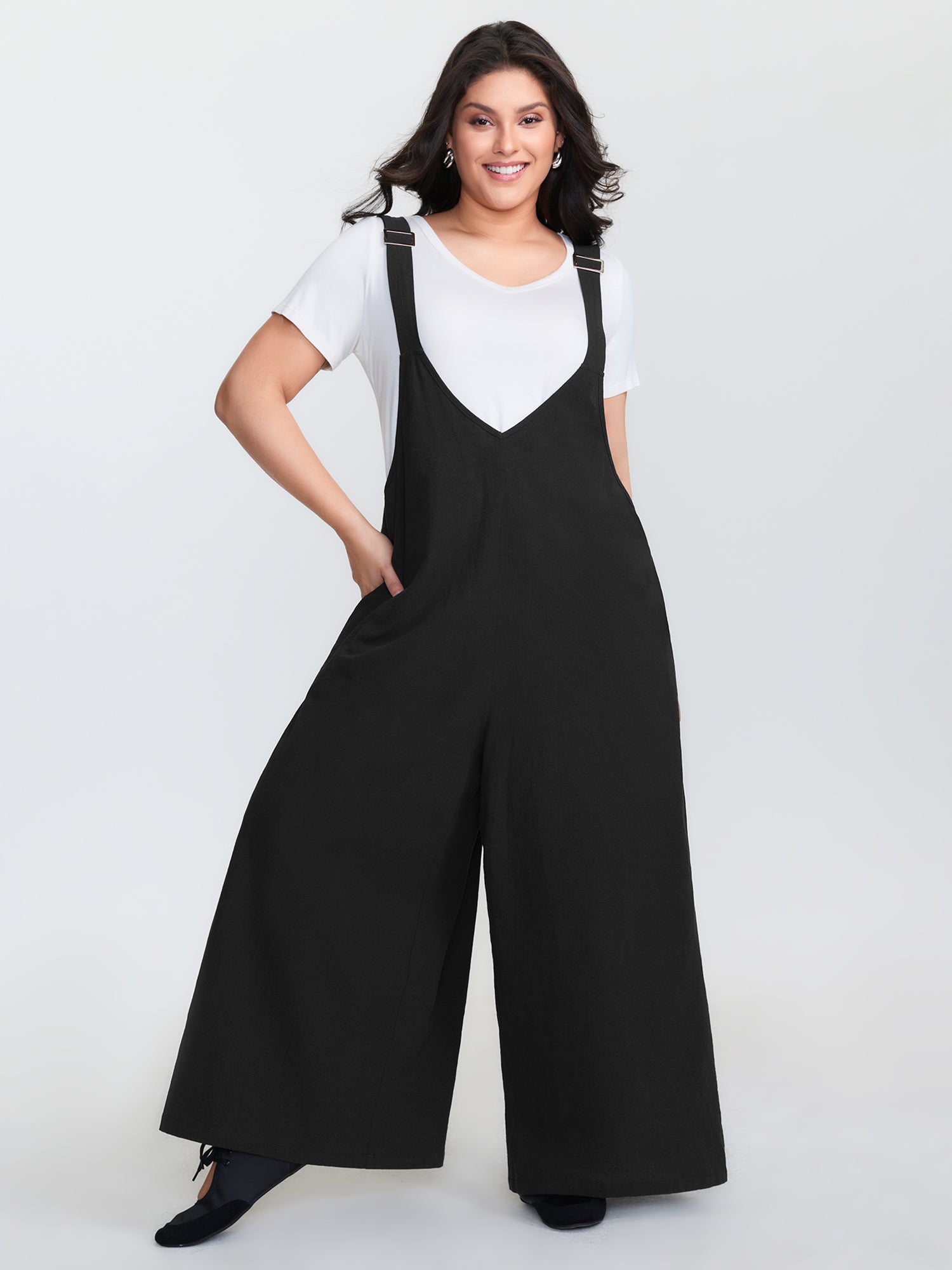 Pure Cotton Adjustable Straps Jumpsuit