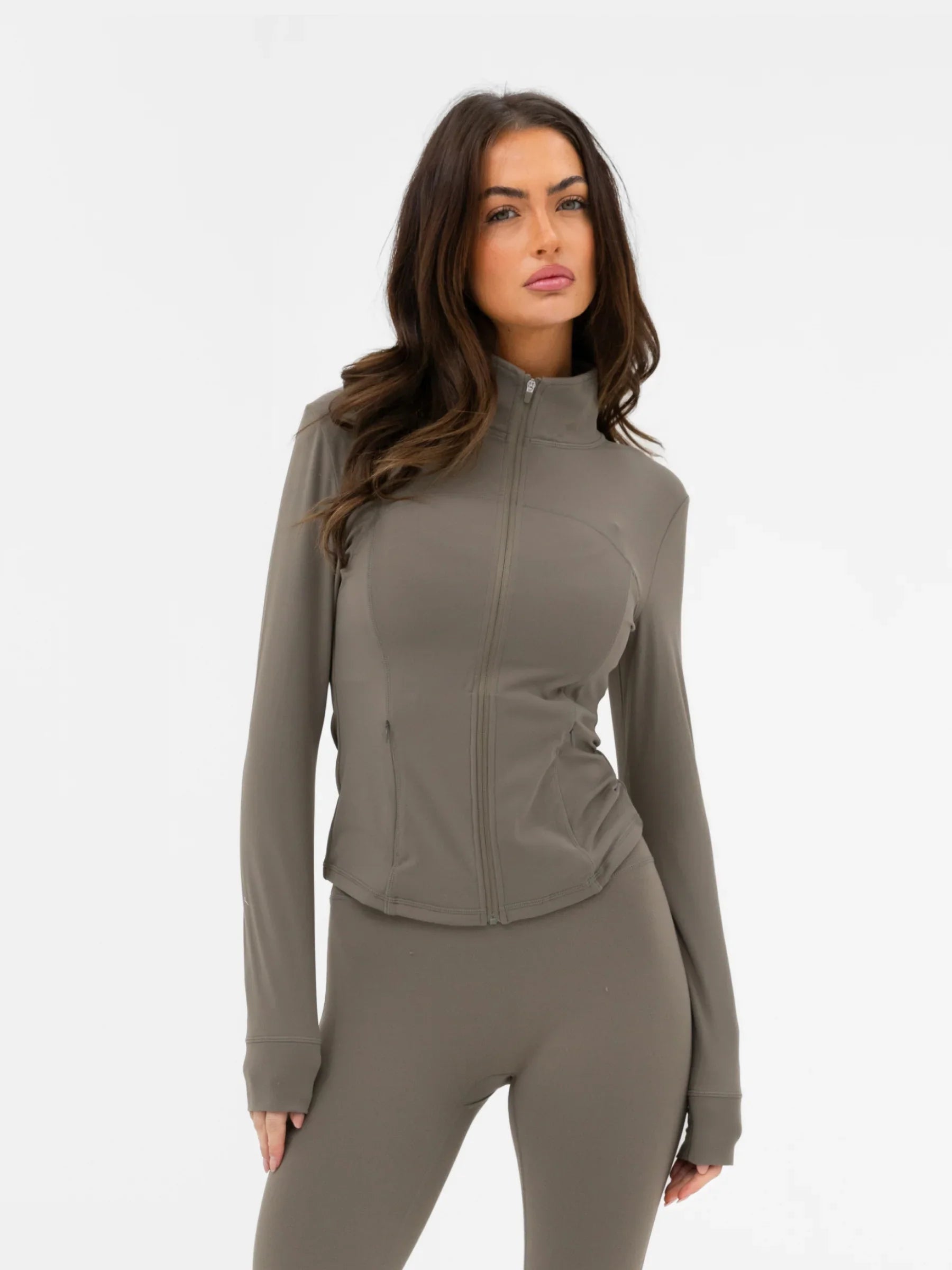 SculptForm Full Zip Jacket - Safari Green