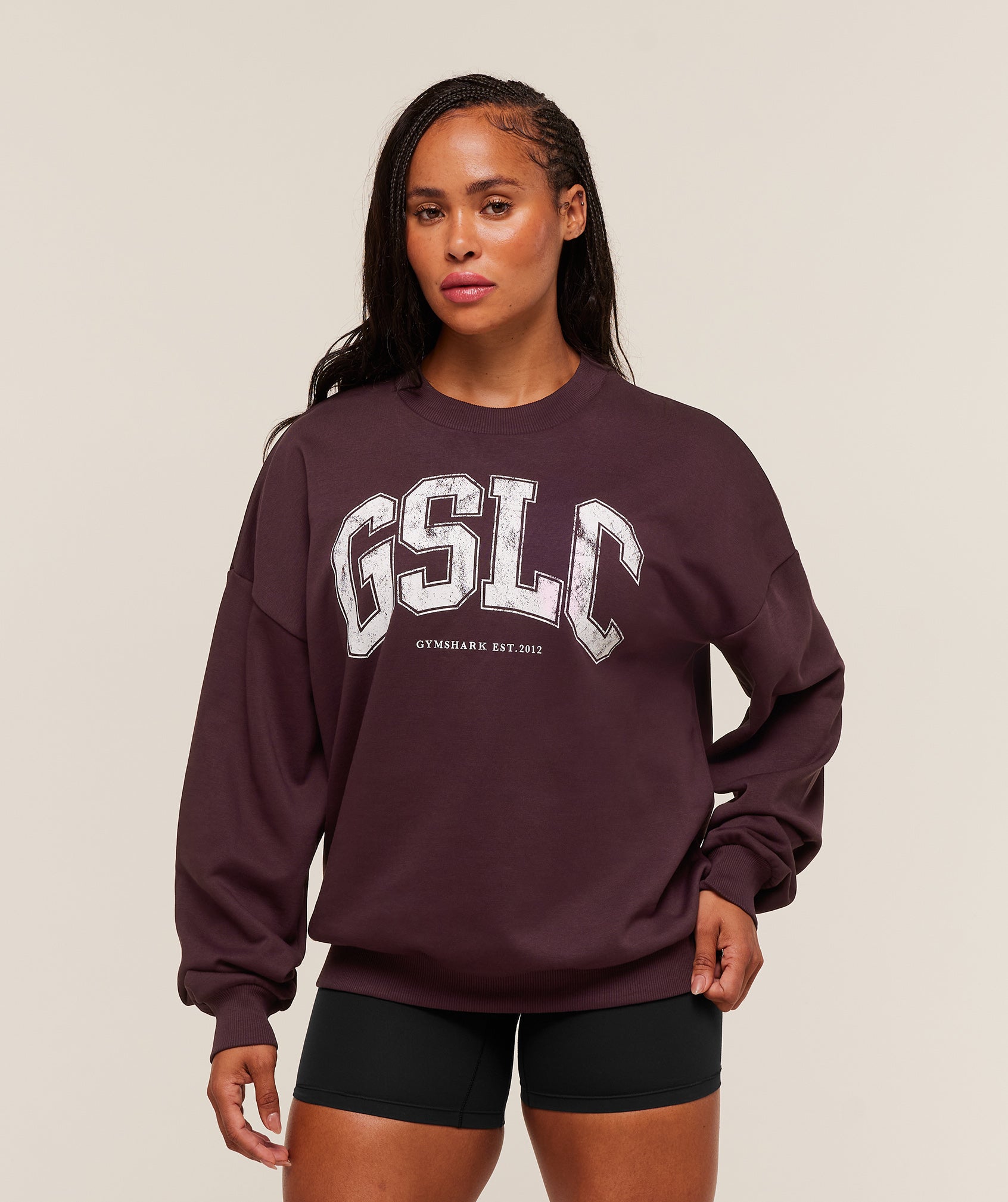 Gymshark GSLC Graphic Crew Neck - Cherry Purple