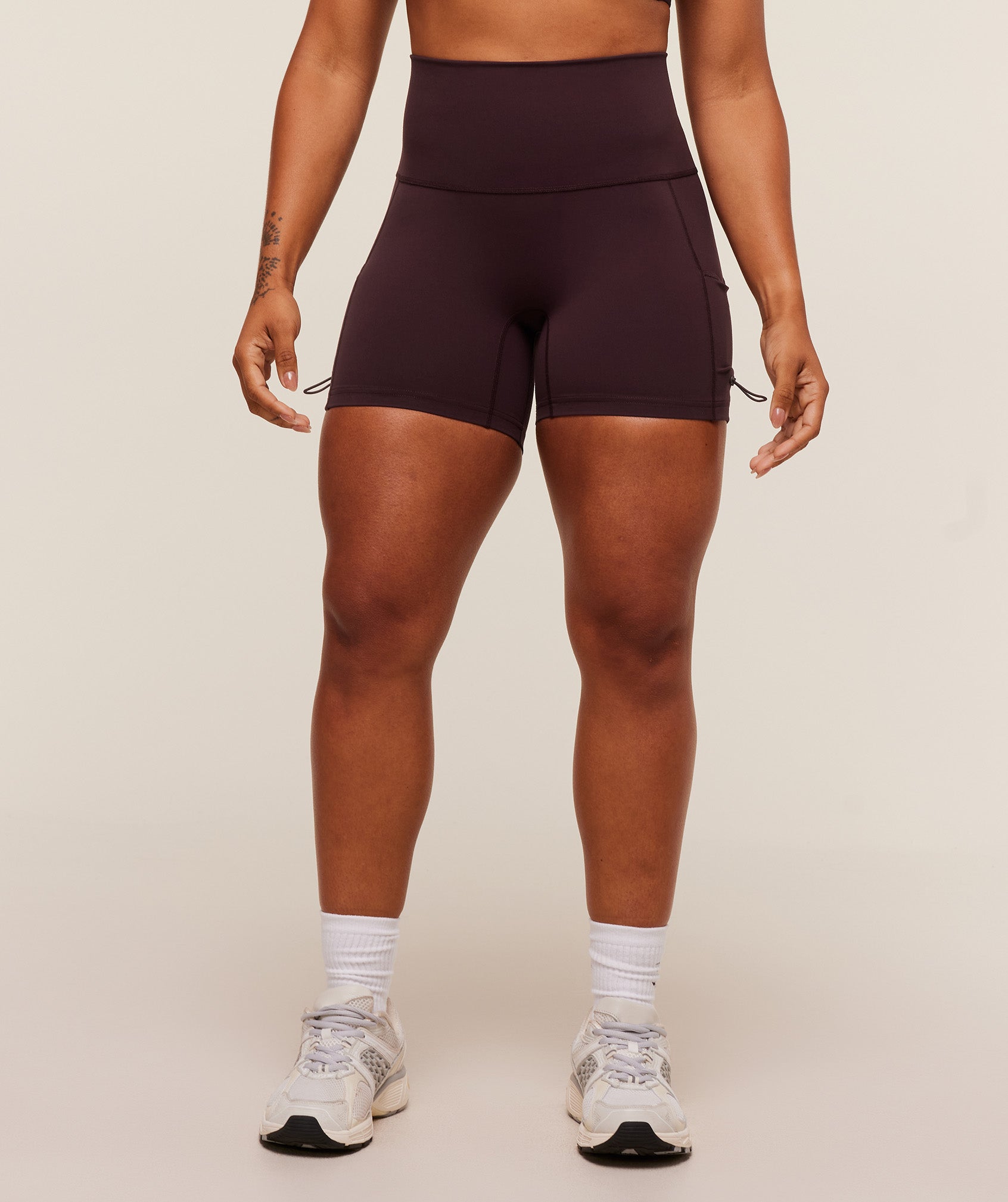 Gymshark Legacy Logo Tight Shorts - Cherry Purple