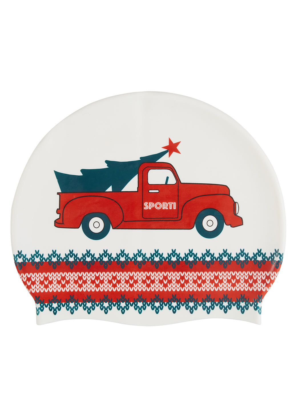 Sporti Home for the Holidays Silicone Swim Cap