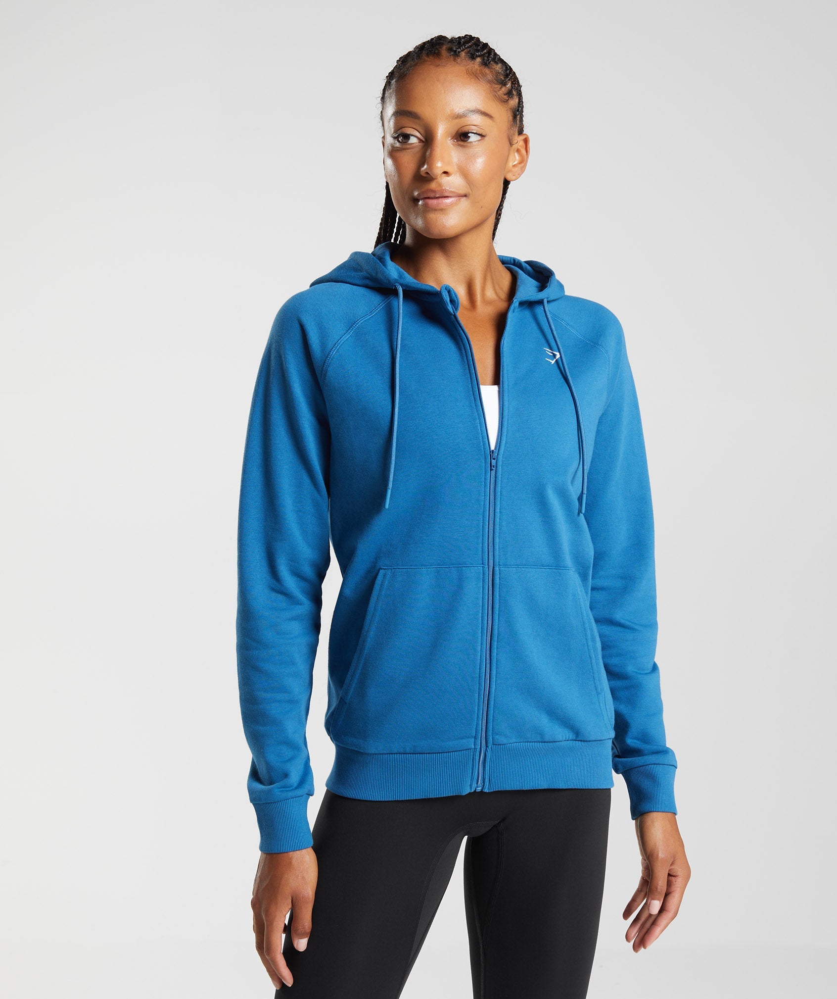 Gymshark Training Zip Hoodie - Lakeside Blue