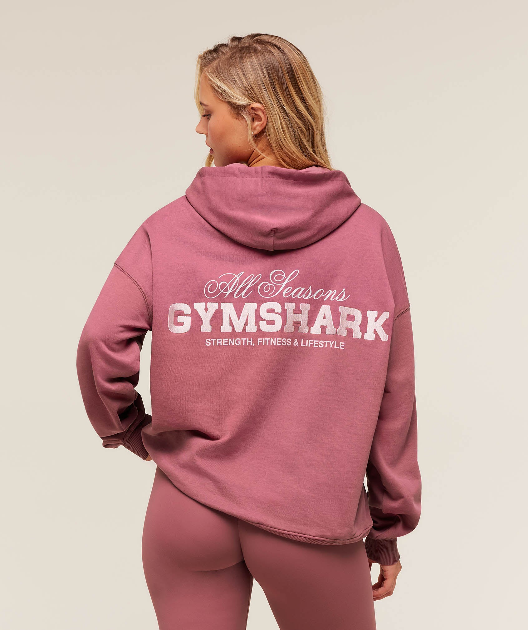 Gymshark All Seasons Graphic Hoodie - Reset Pink