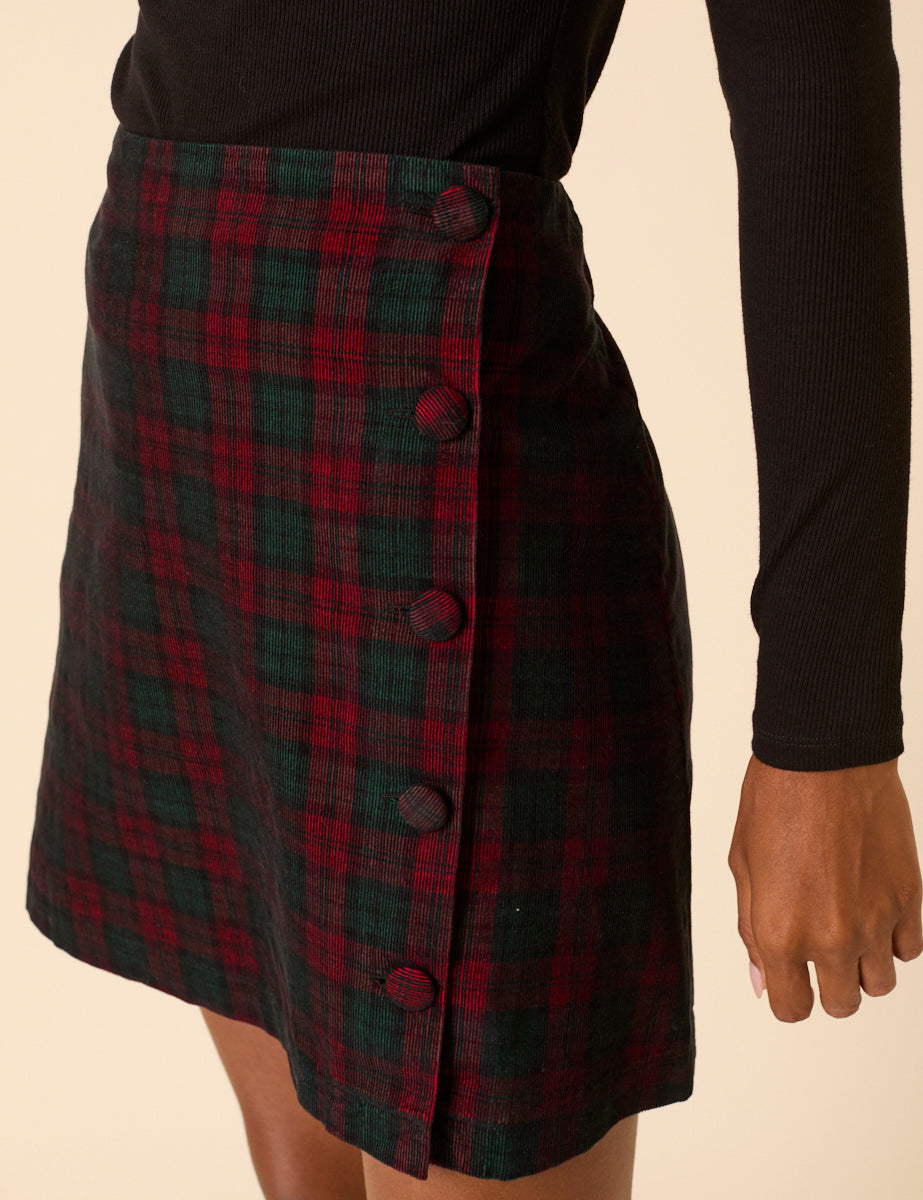 Red Tartan Mini Skirt