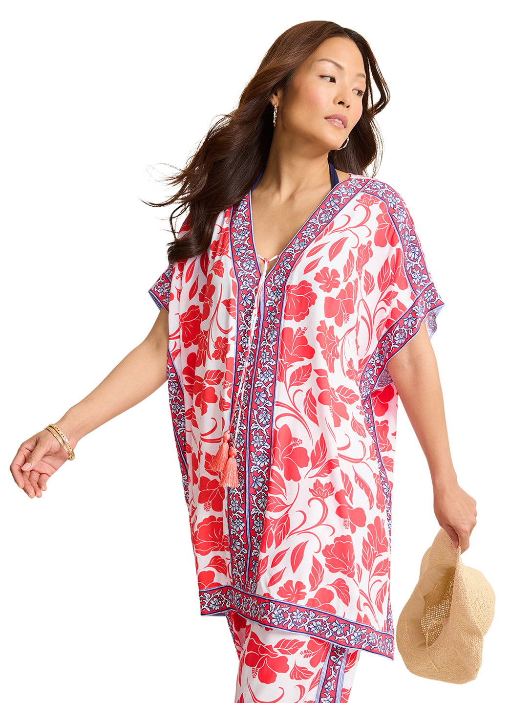Tommy Bahama Women's Fiori Border Tunic Cover Up
