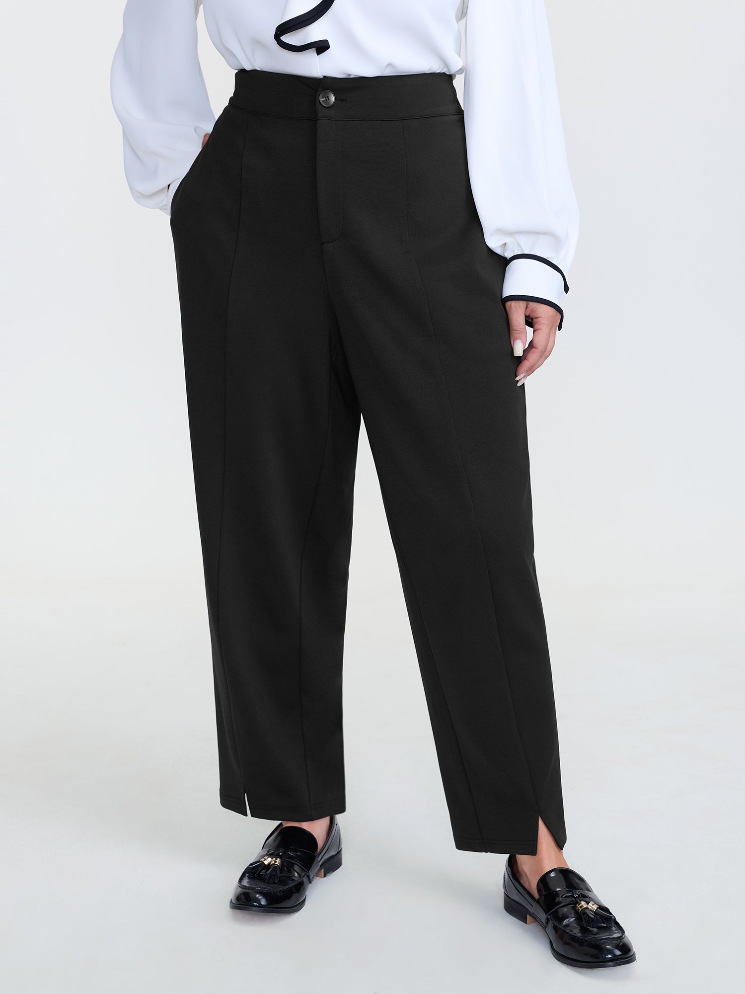 Elastic Back Waistband Pants