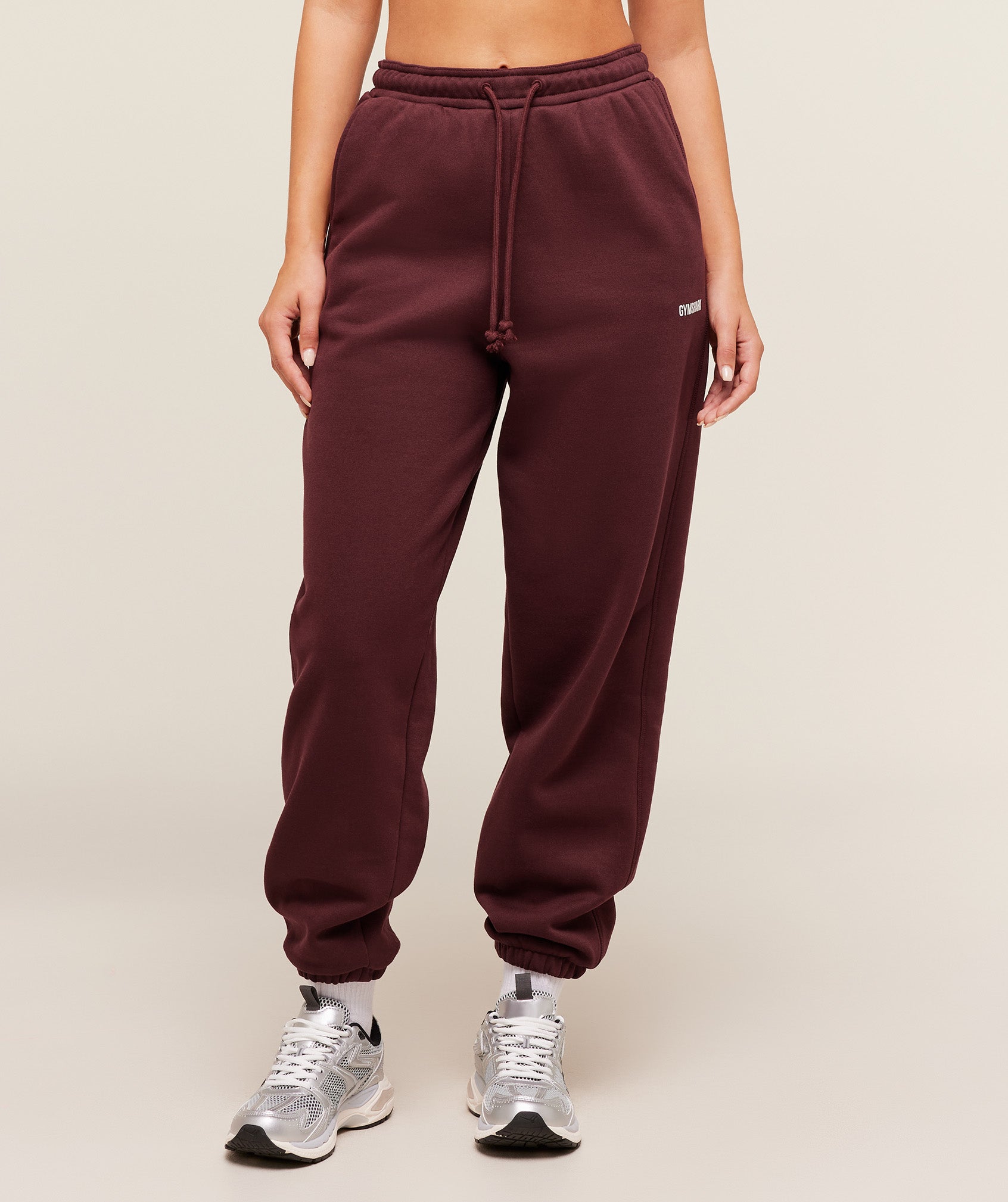 Gymshark Cosy Luxe Cuffed Joggers - Rich Maroon