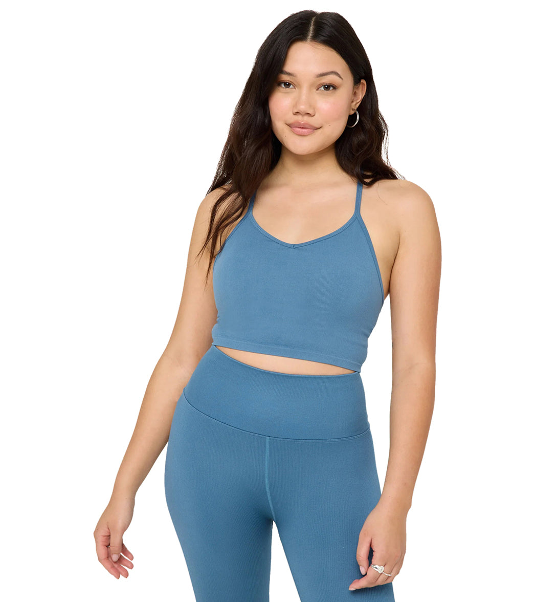 Spiritual Gangster Bryn Seamless Crop Tank Solid