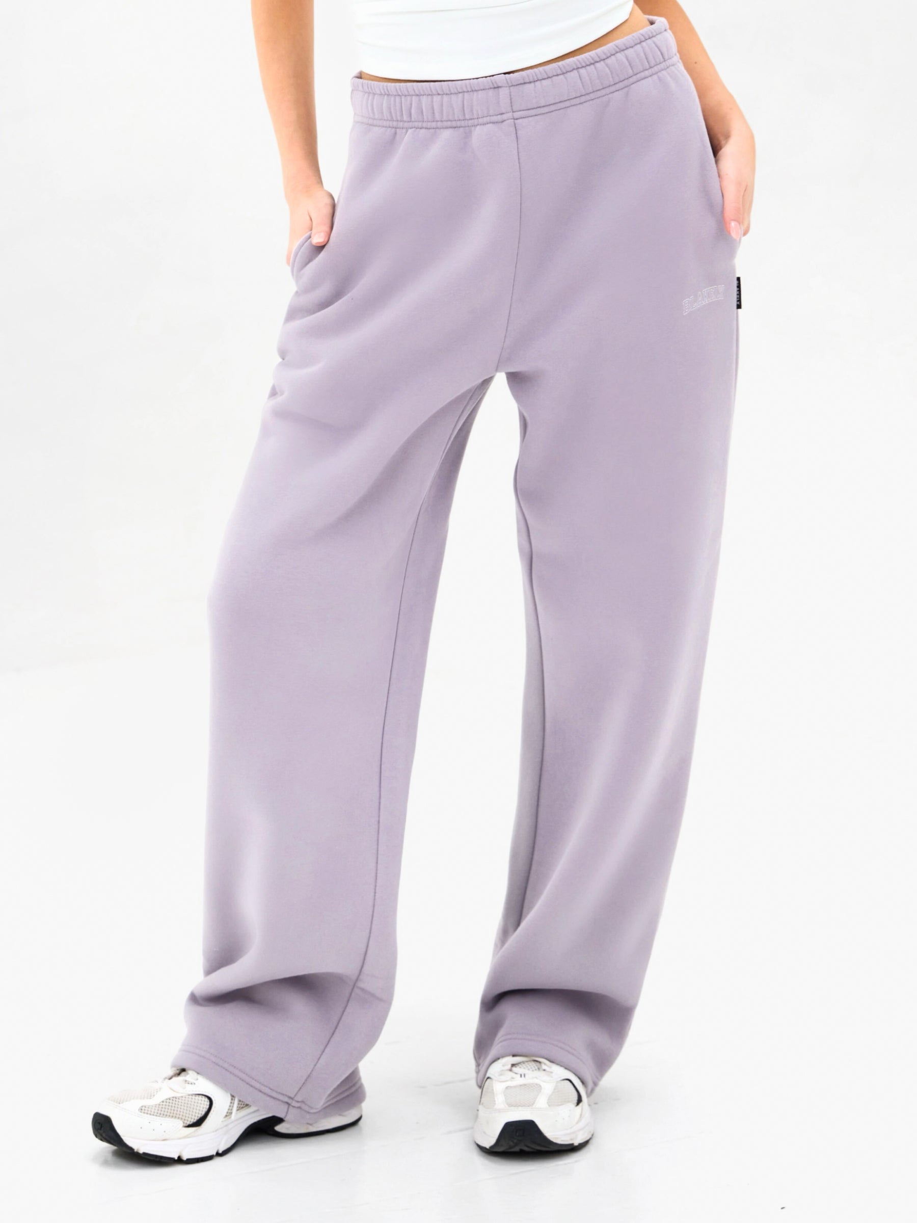 Outline Heritage Wide Leg Sweatpants - Washed Lilac