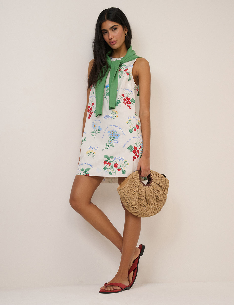 White Printed Palermo Mini Dress