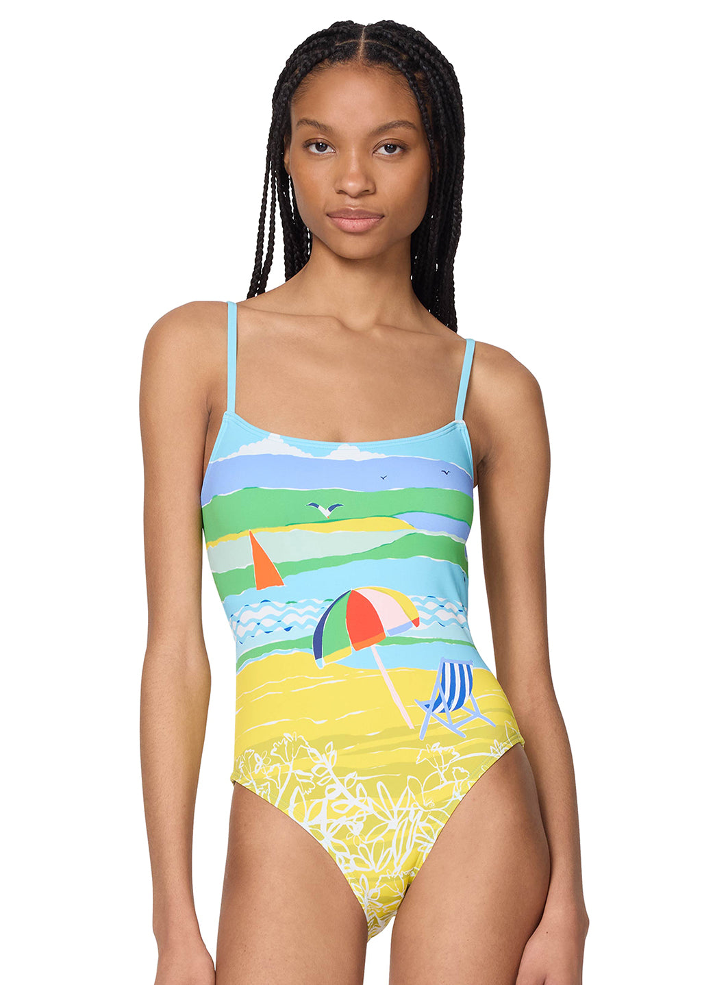 Kate Spade Women's Summer Day Tie Back One Piece Swimsuit