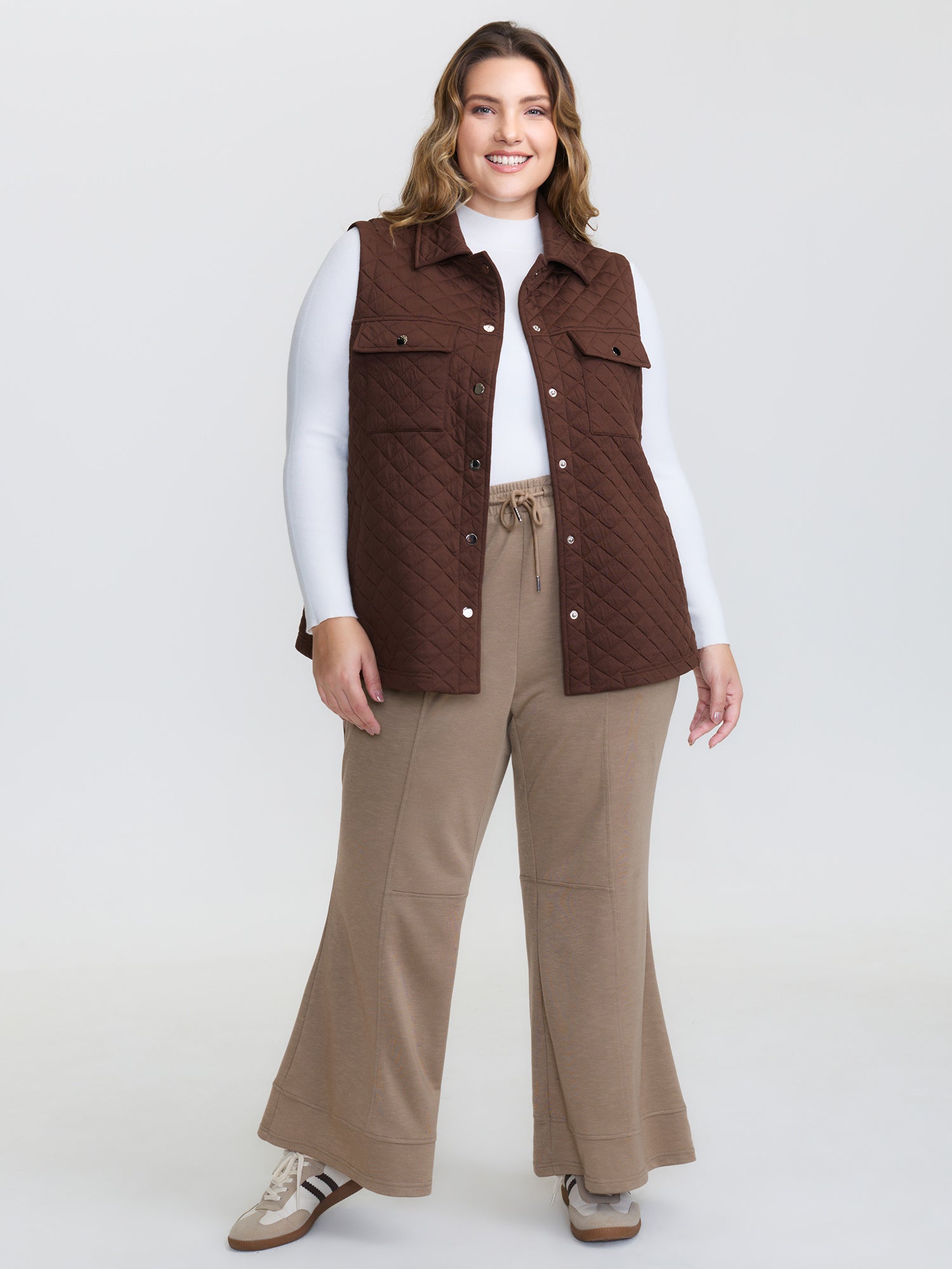 Drawstring Flared Hem Pants