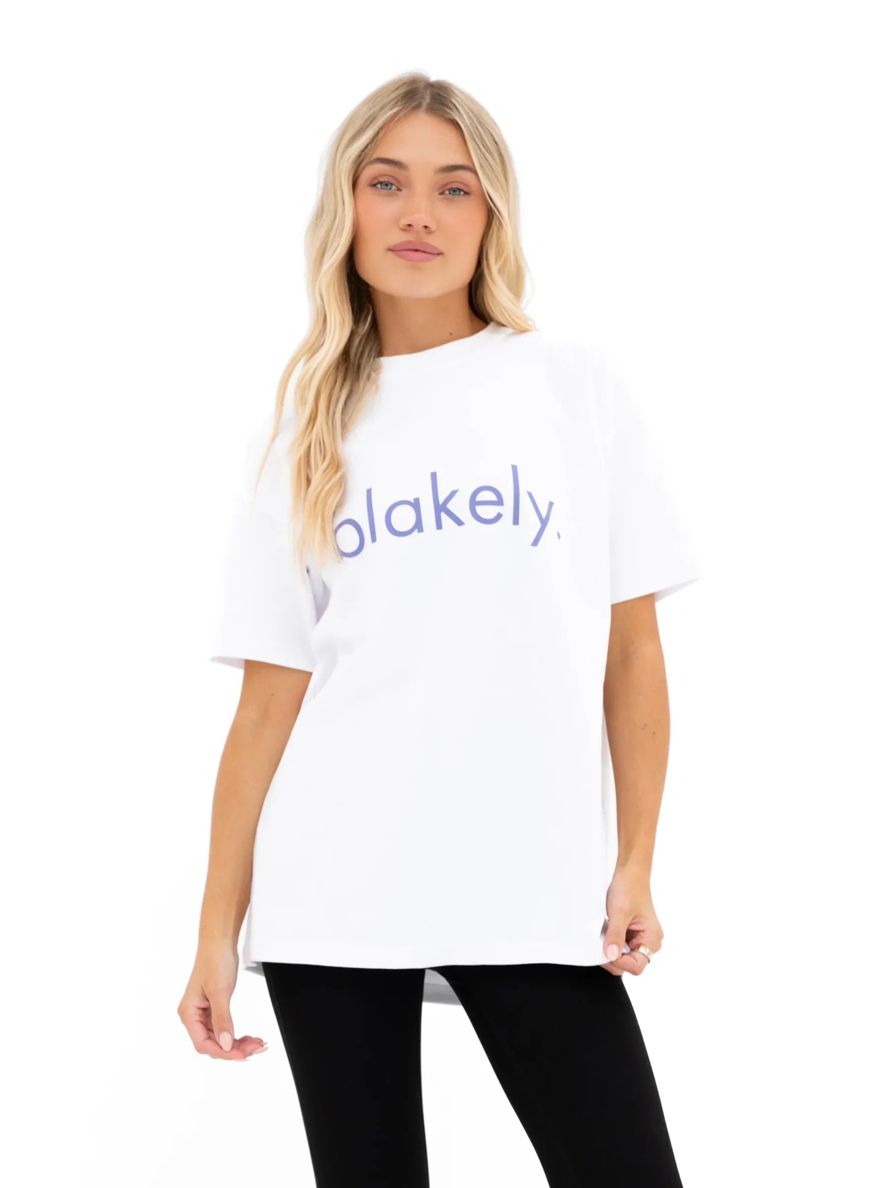 Lila Oversized T-Shirt - White & Ultra Lilac
