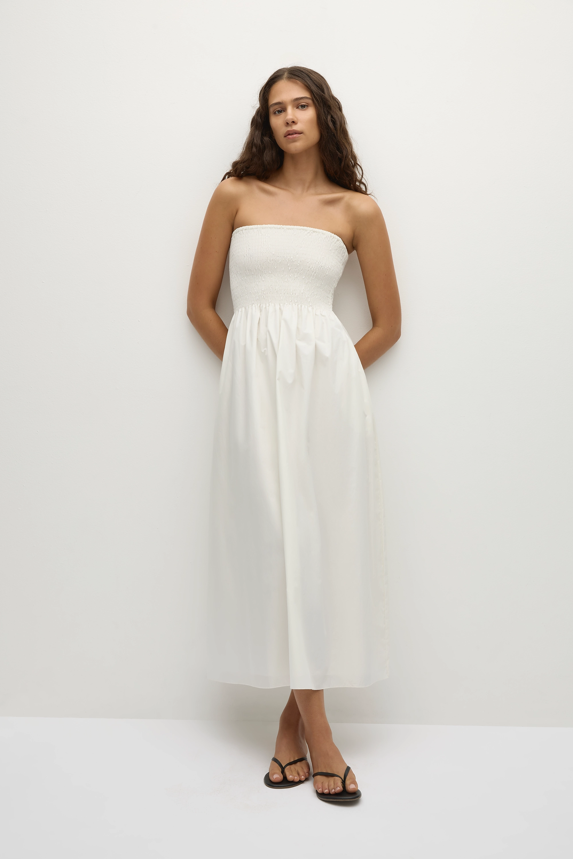Jamie Midi Dress White