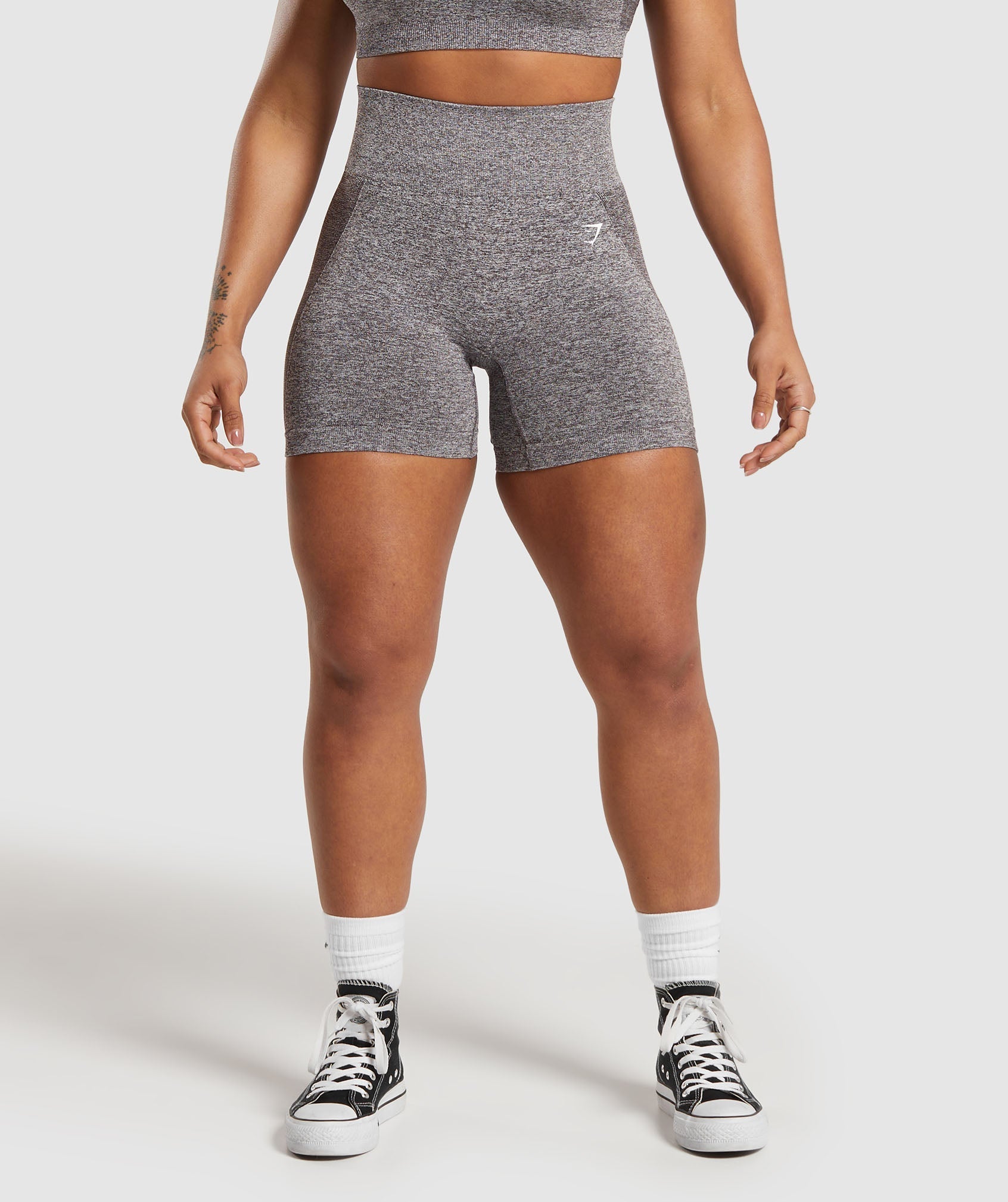 Gymshark Flex Shorts - Greyed Purple/White