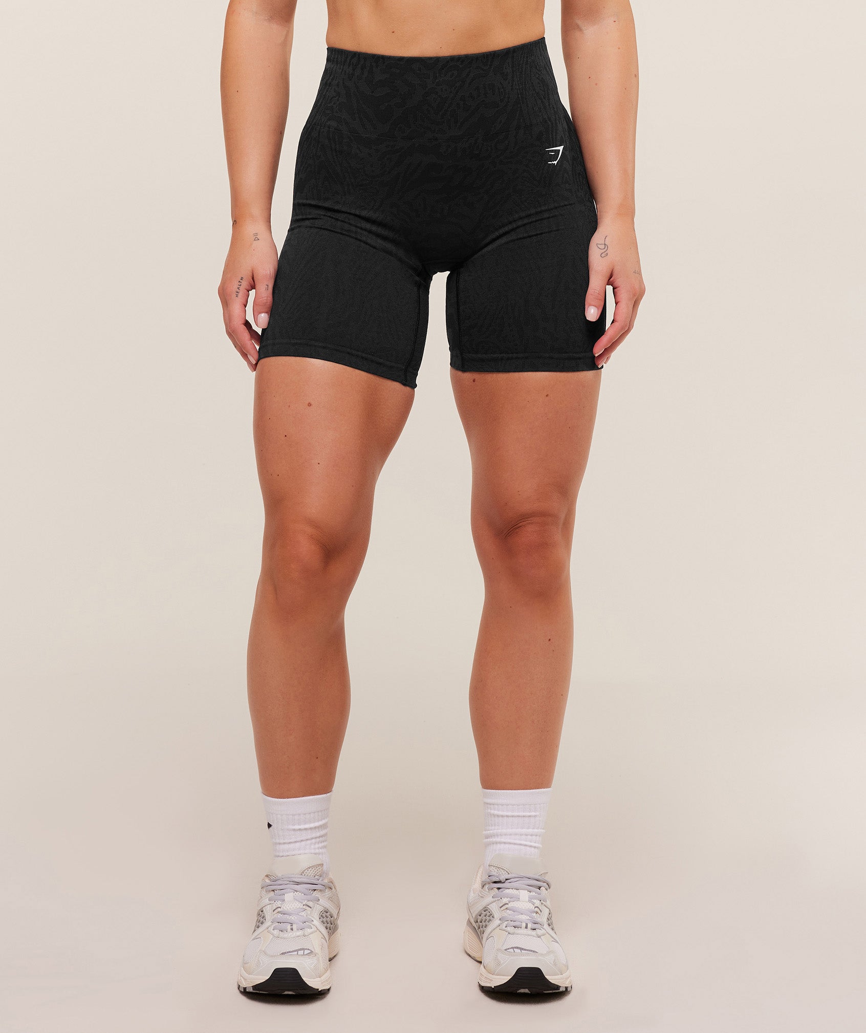 Gymshark Adapt Animal Seamless Shorts - Black/Asphalt Grey