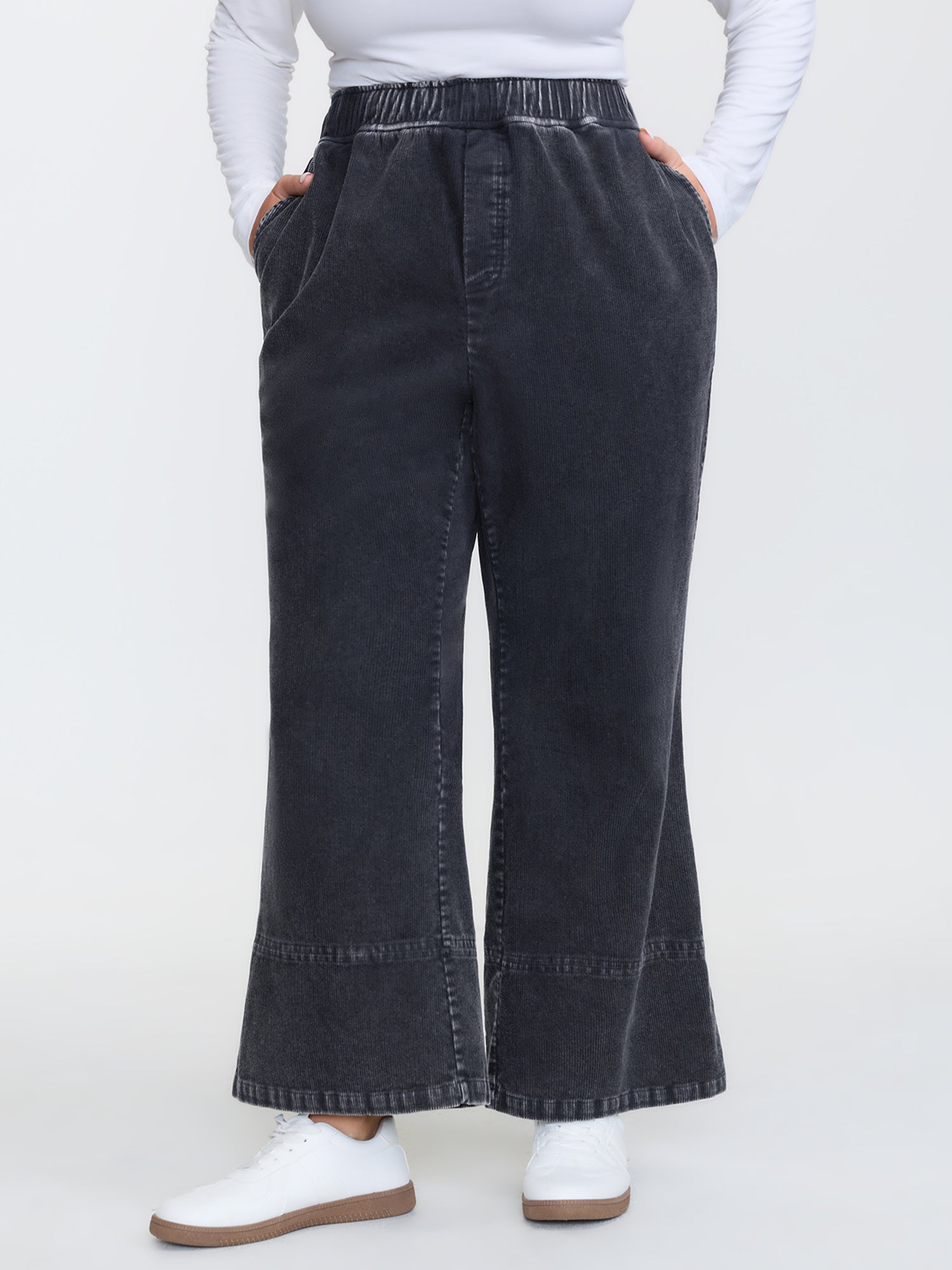 Pull-On Waist Bootcut Pants
