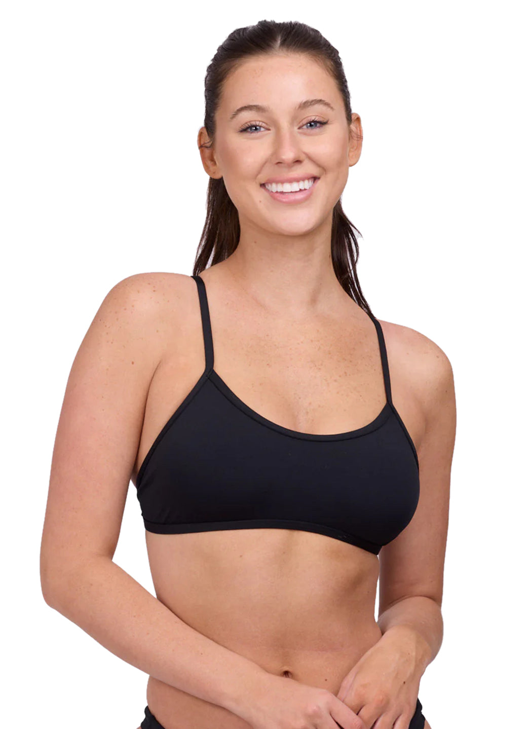 JOLYN Women's Natalie Solid Bikini Top