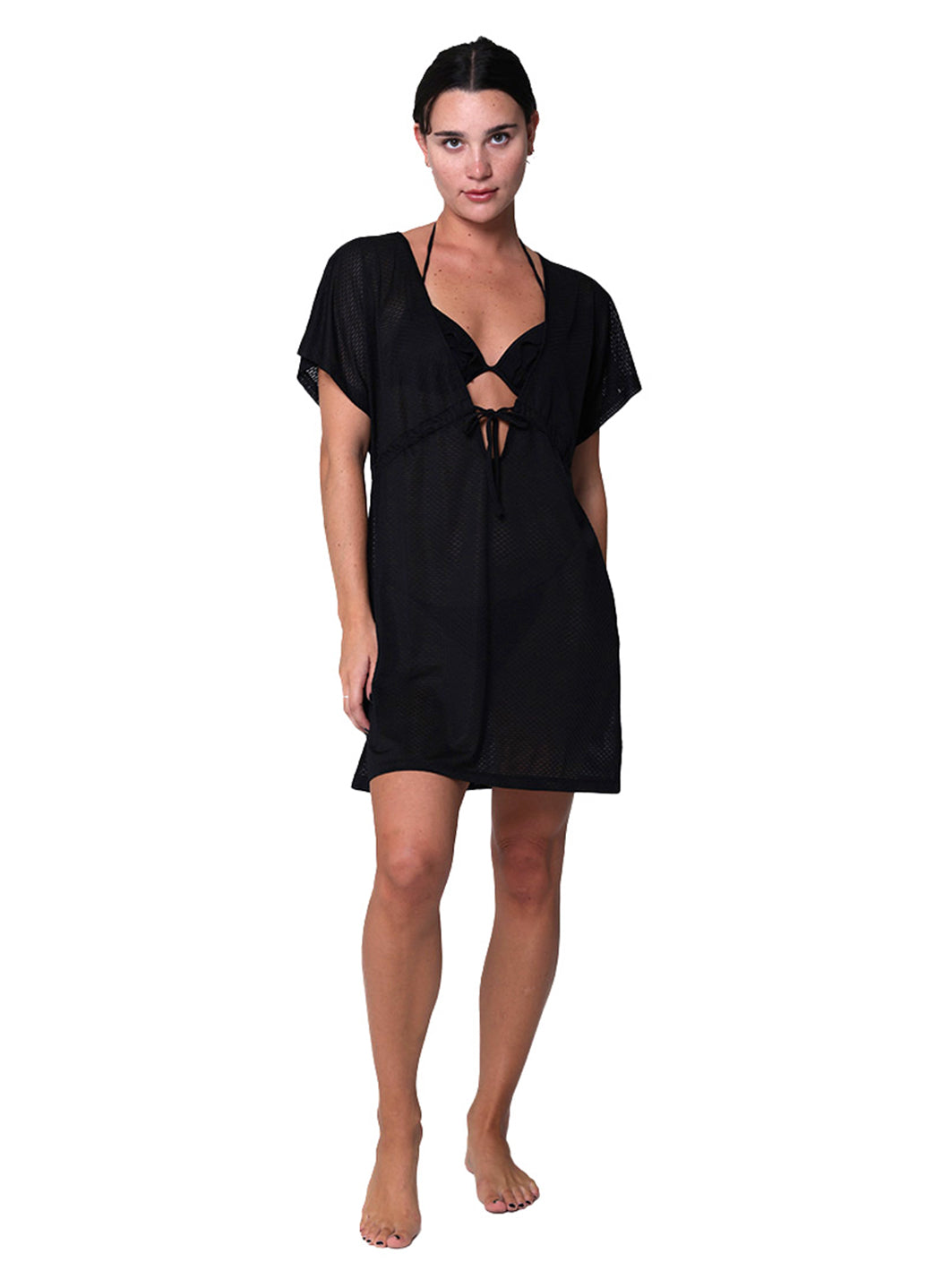 J.Valdi Women's Key West Plunging Neck Kaftan Cover Up