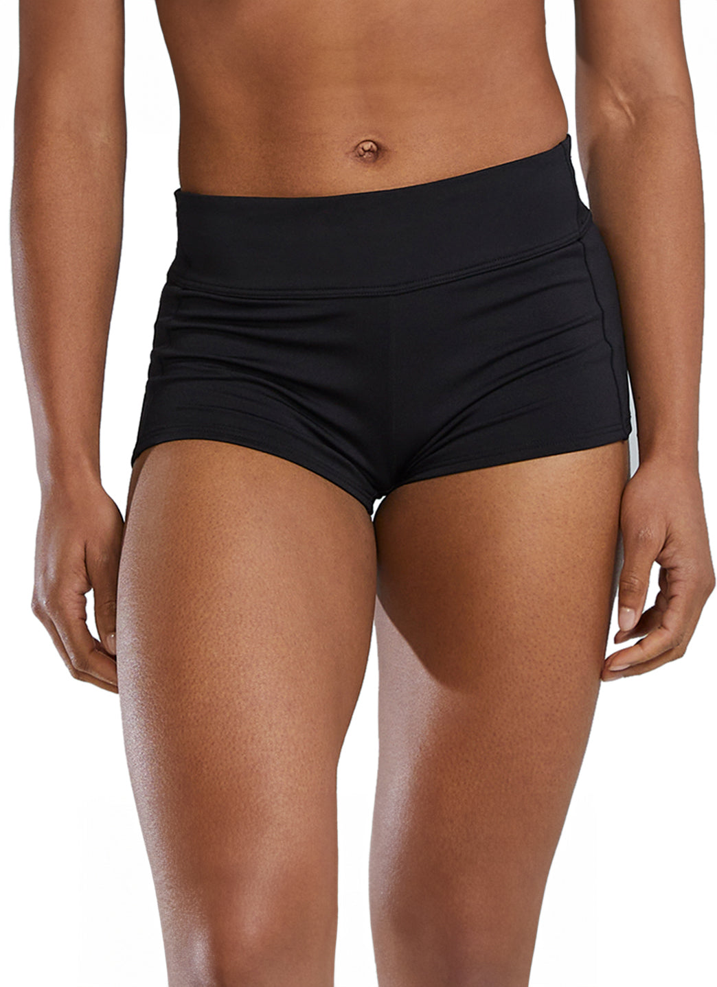 TYR Women's Solid Durafast Elite Casey Boyshort Bikini Bottom