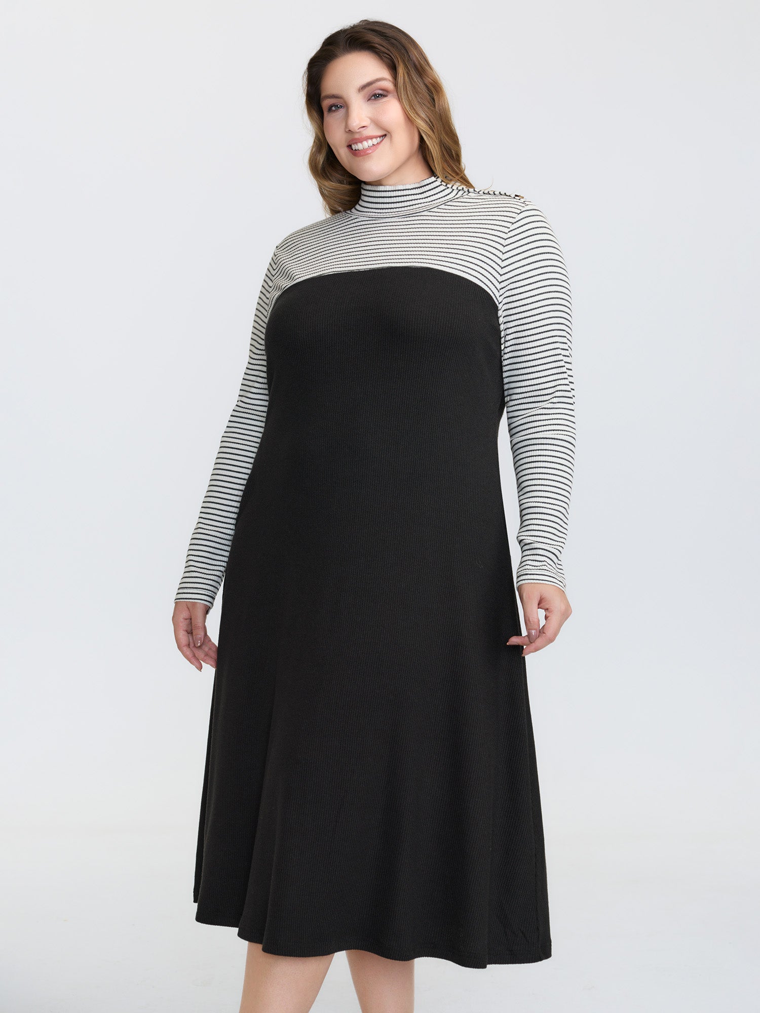 Layered Keep it Casual Stripe Midi Dress