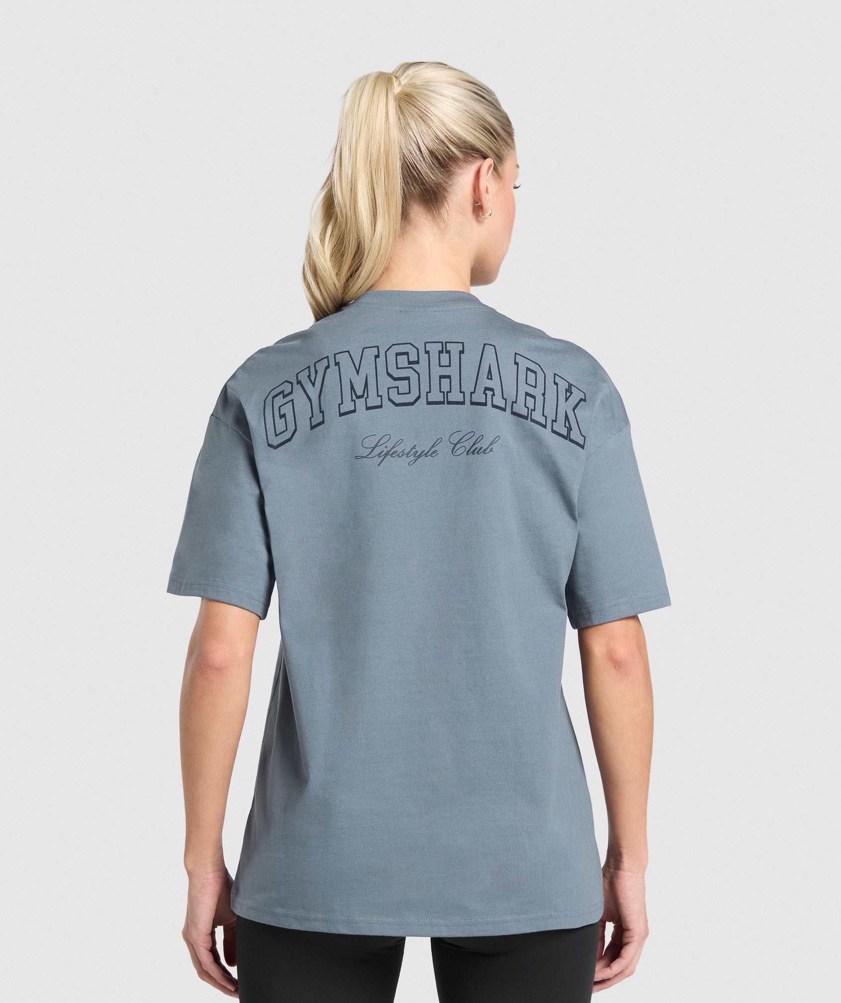 Gymshark Campus Classics Graphic T-Shirt - Iron Blue