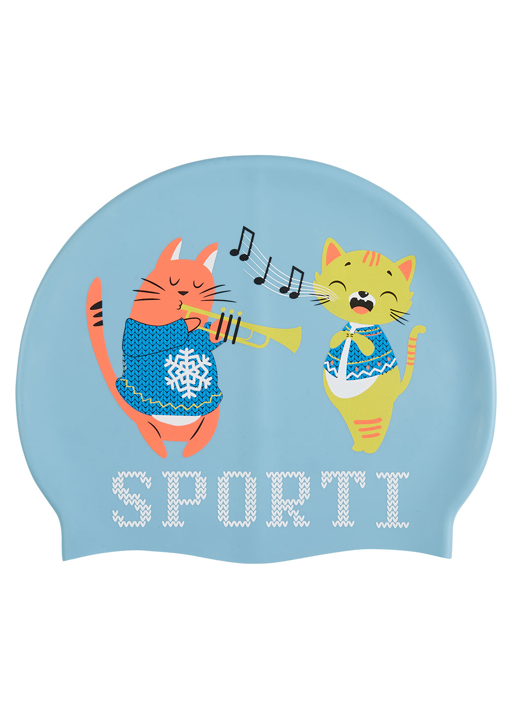 Sporti Fa-La-La-La-Paws Silicone Swim Cap