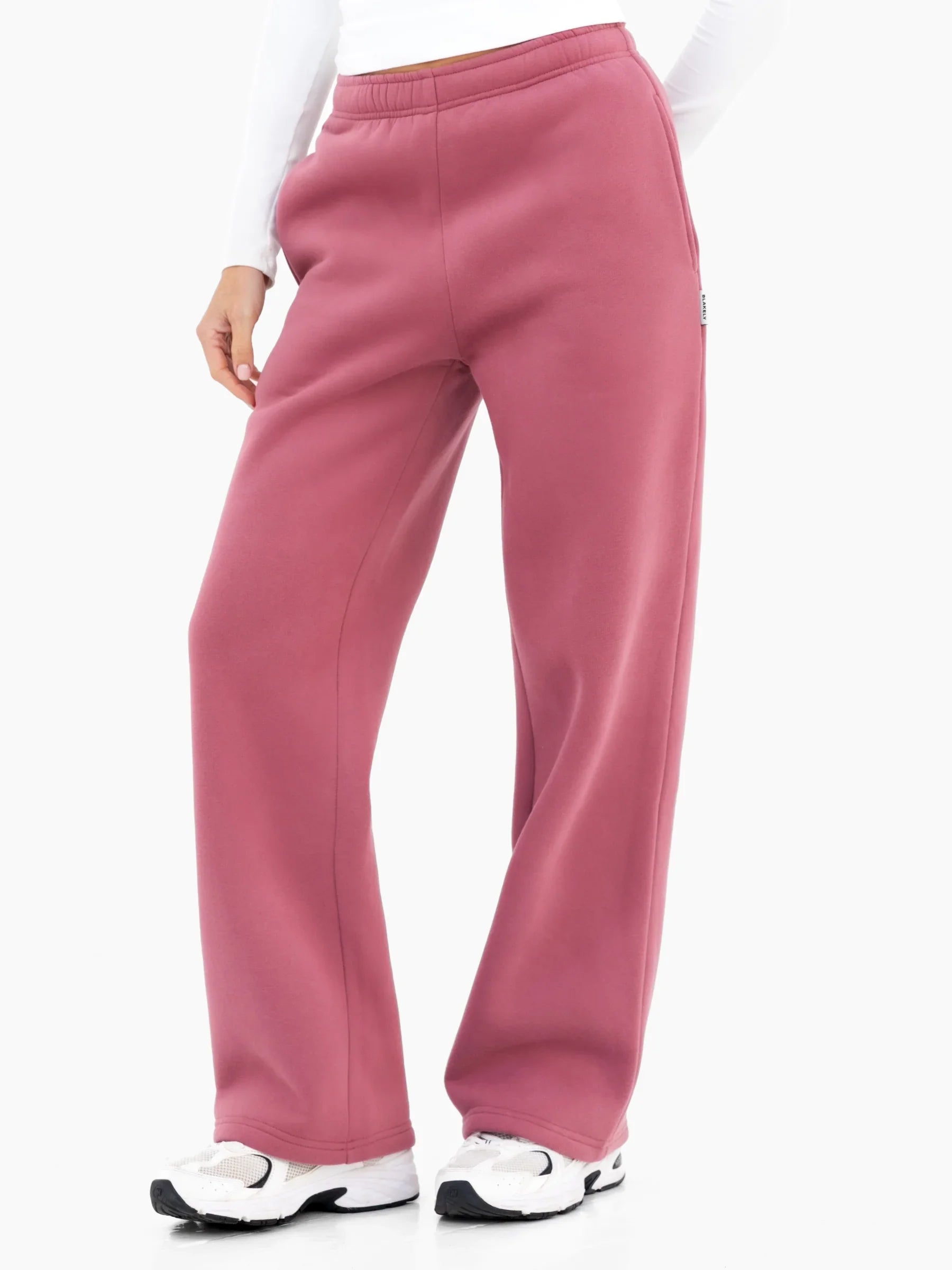 Isabel Wide Leg Sweatpants - Dark Berry