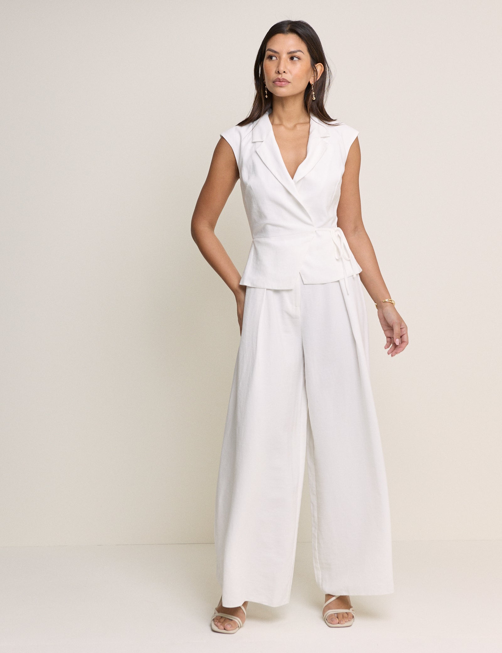 White Tailored Edith Jumpsuit