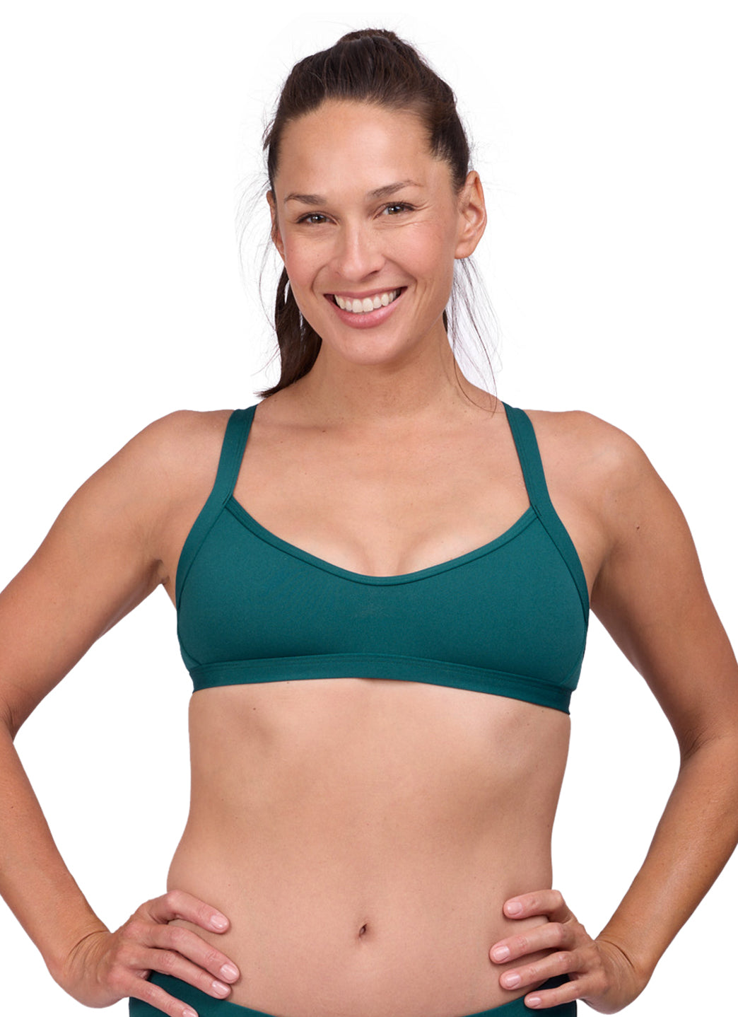 JOLYN Women's Kathleen Solid Bikini Top