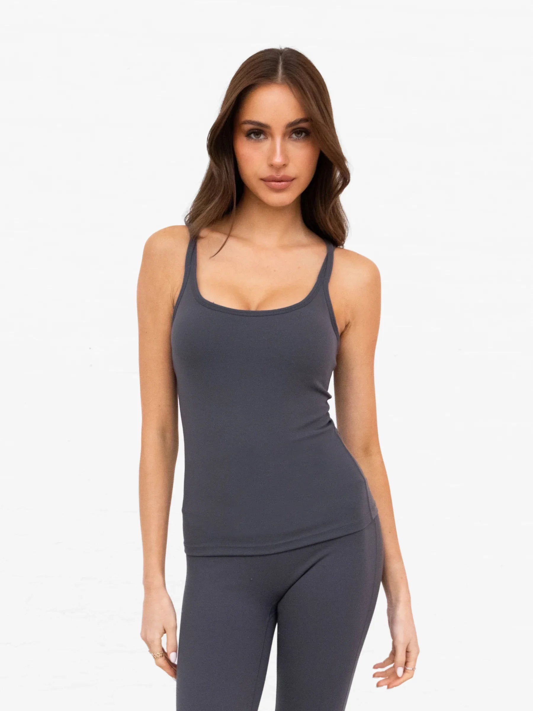 SculptForm Vest Top - Charcoal
