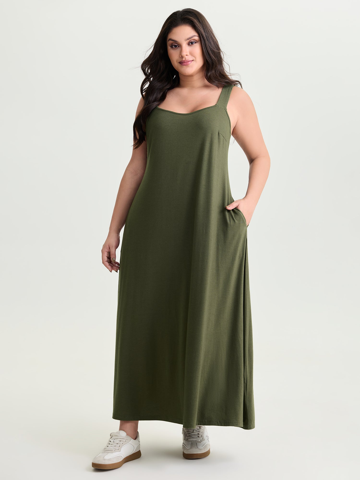 Supersoft Wide-Strap Relaxed-Fit Maxi Dress
