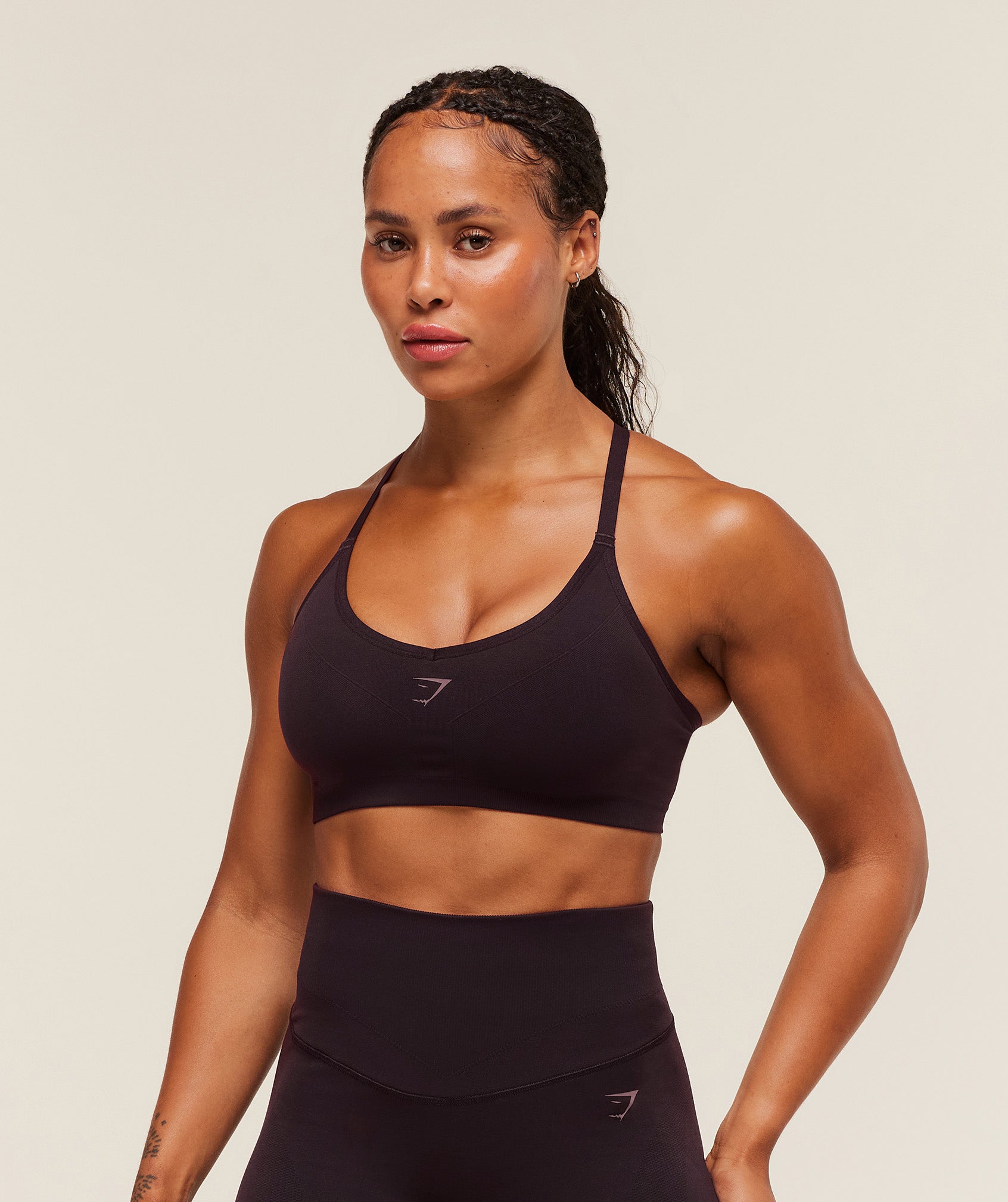 Gymshark Activate Seamless Bralette - Plum Brown