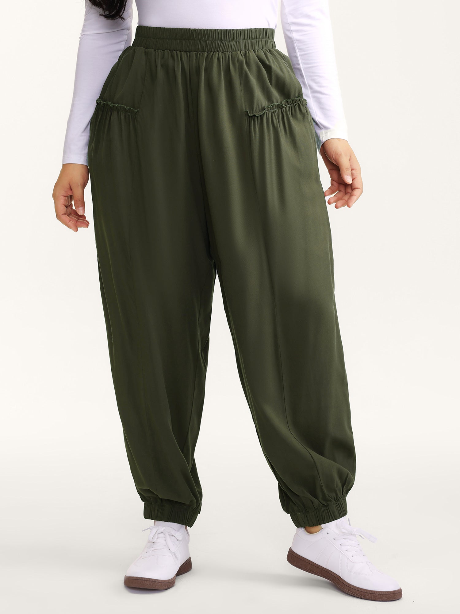 Ruffled Inclusive Jogger Pants