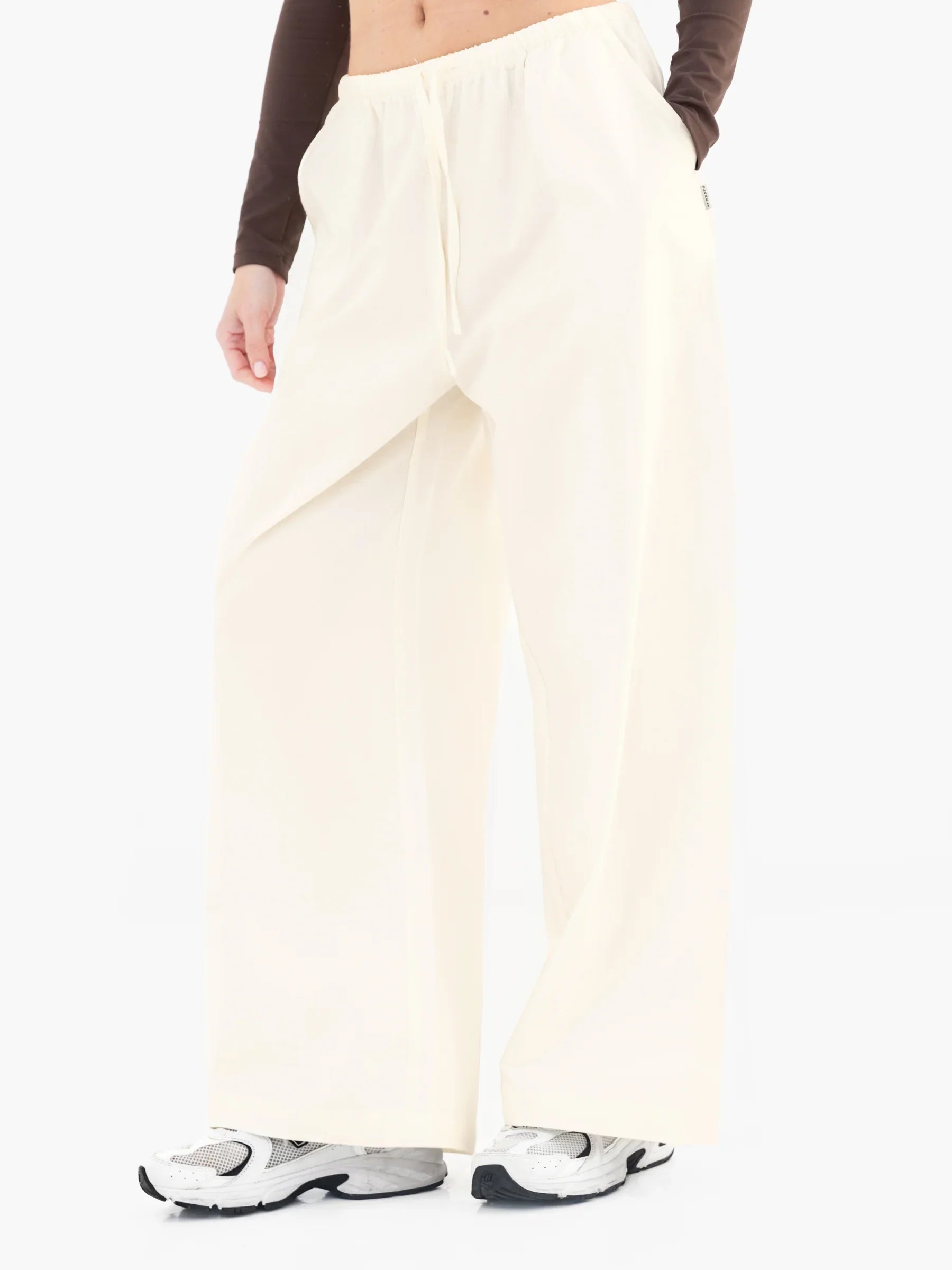 Maya Wide Leg Trousers - Buttermilk